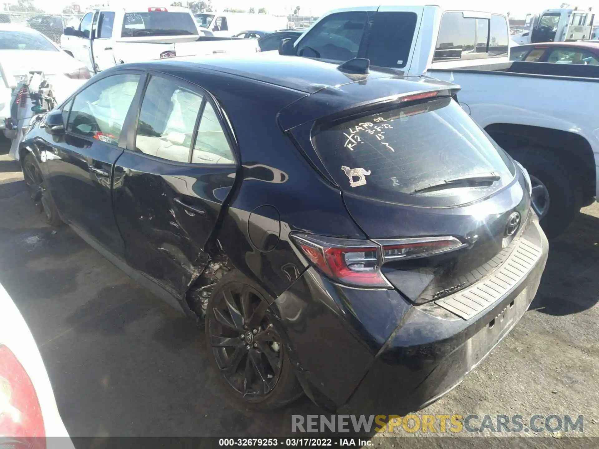 3 Photograph of a damaged car JTND4MBE0M3106289 TOYOTA COROLLA HATCHBACK 2021