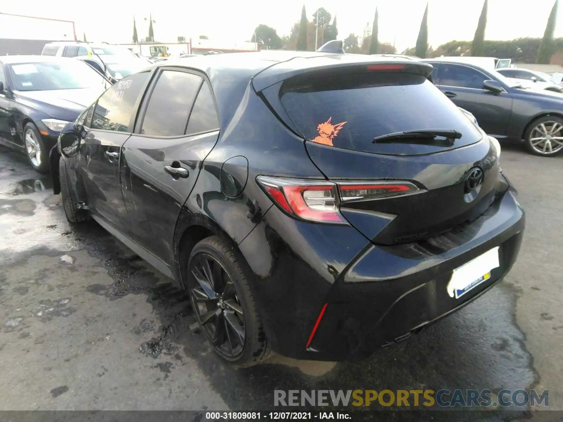 3 Photograph of a damaged car JTND4MBE0M3109158 TOYOTA COROLLA HATCHBACK 2021