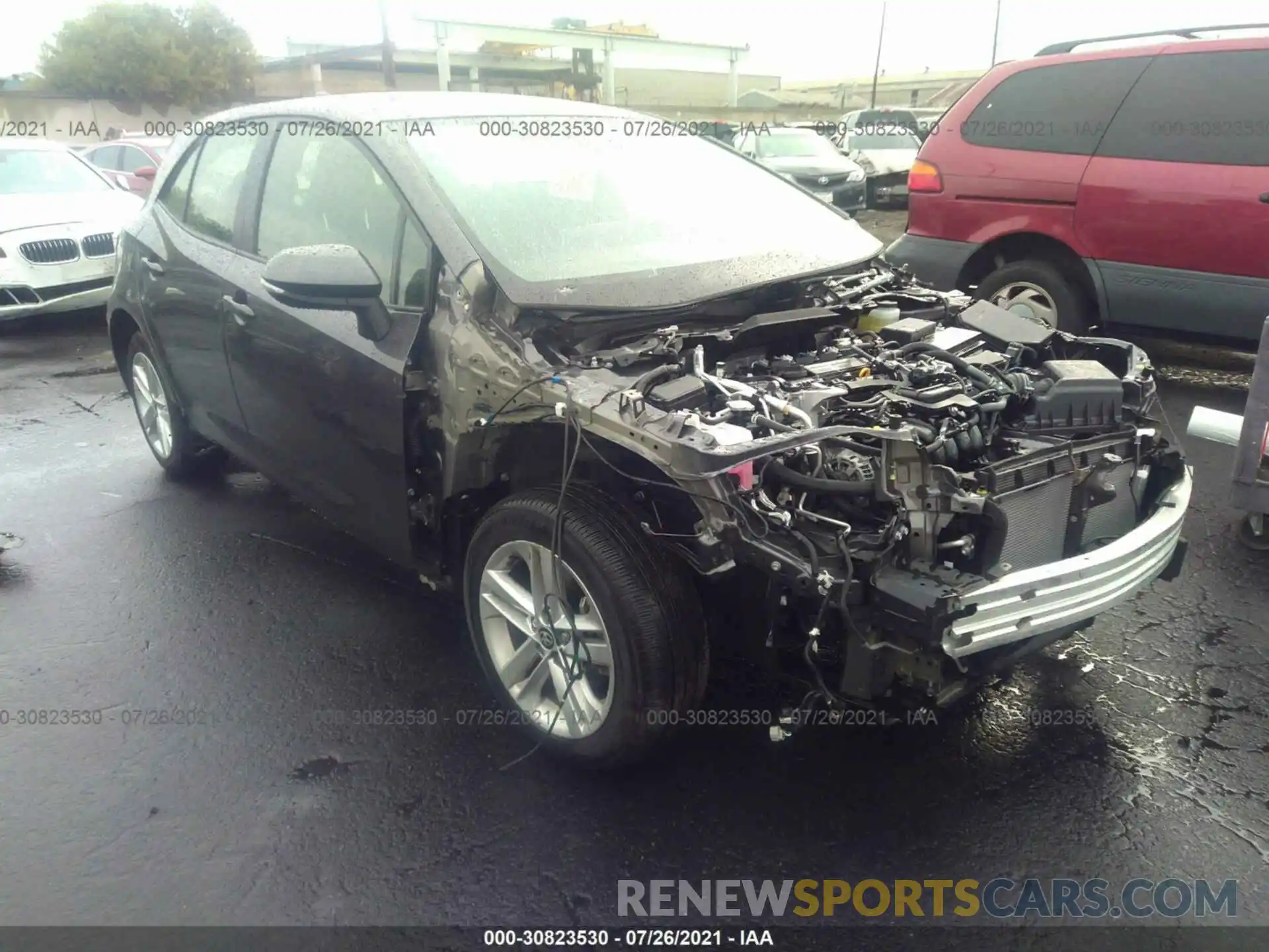 1 Photograph of a damaged car JTND4MBE0M3110553 TOYOTA COROLLA HATCHBACK 2021