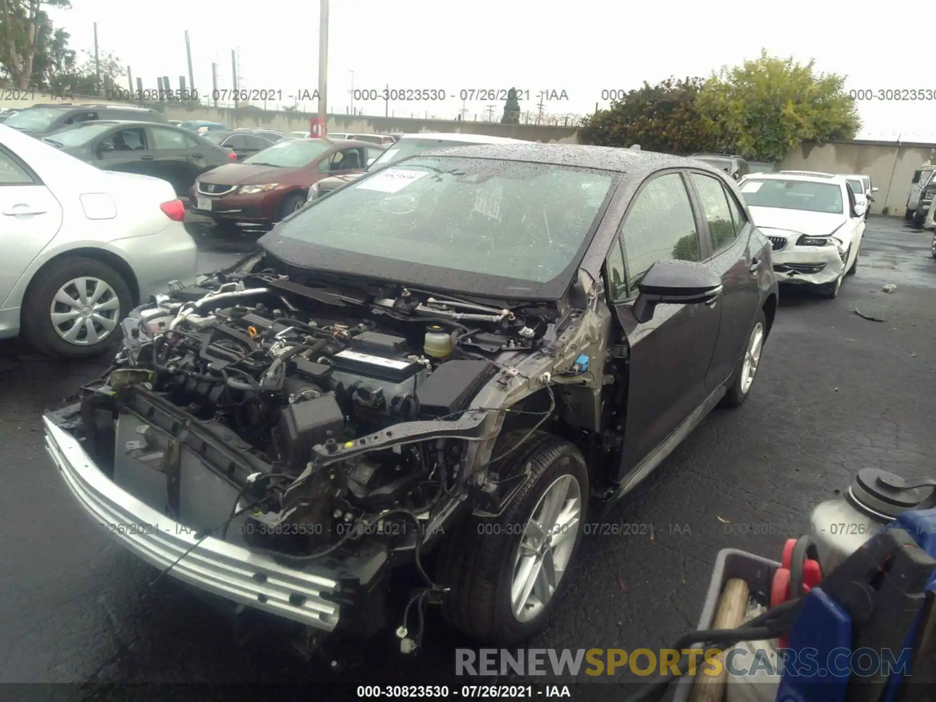 2 Photograph of a damaged car JTND4MBE0M3110553 TOYOTA COROLLA HATCHBACK 2021