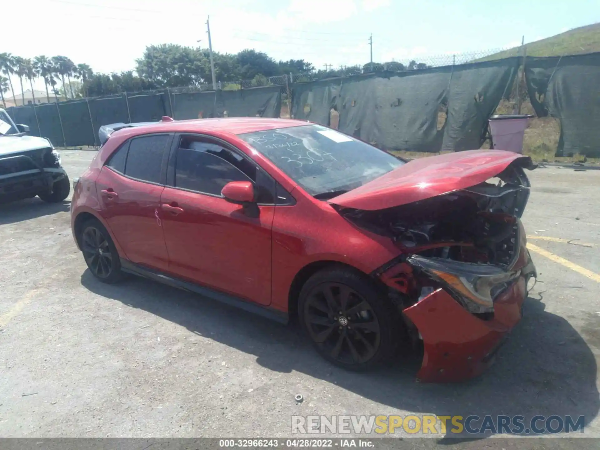 1 Photograph of a damaged car JTND4MBE0M3113307 TOYOTA COROLLA HATCHBACK 2021