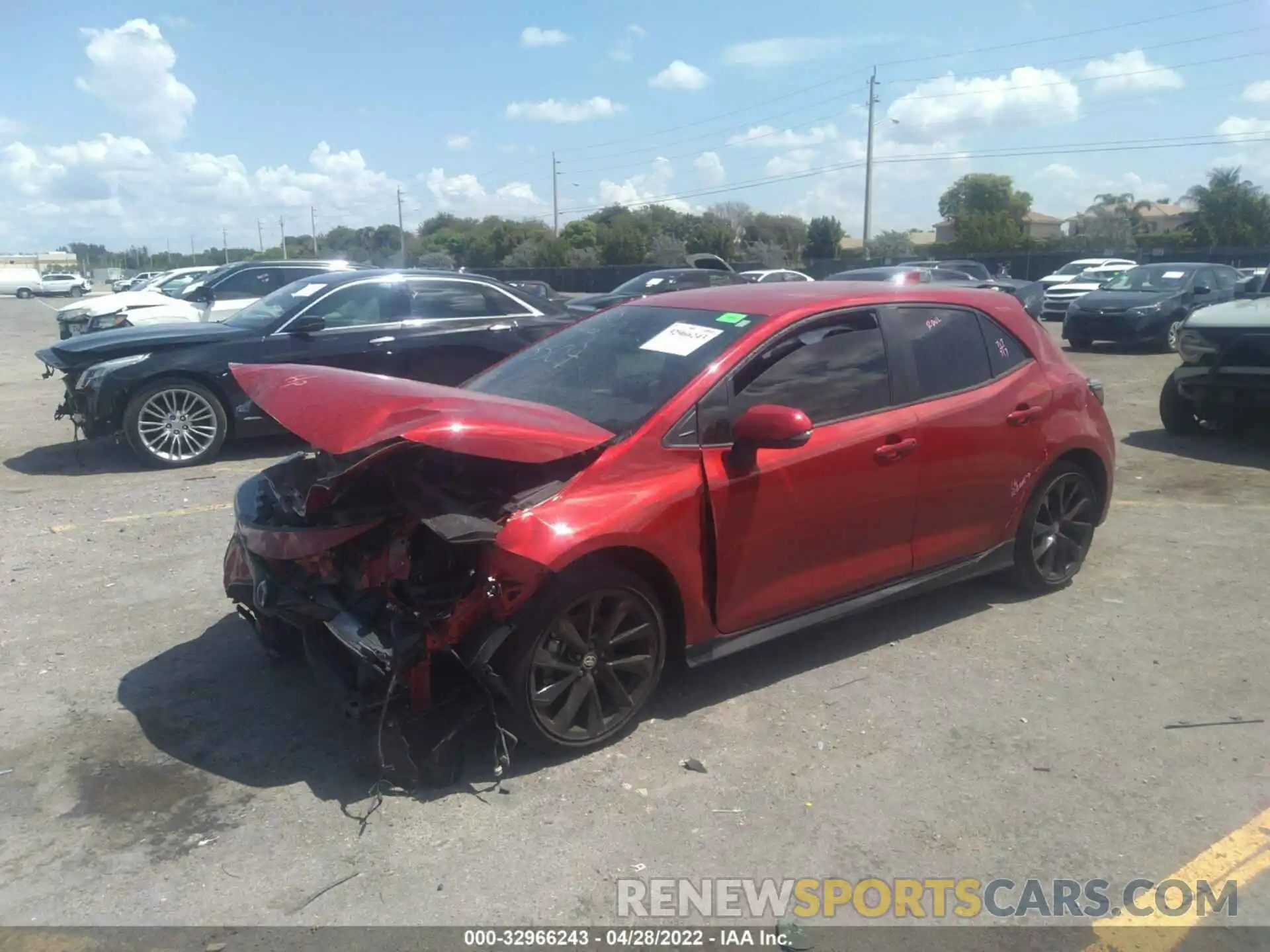 2 Photograph of a damaged car JTND4MBE0M3113307 TOYOTA COROLLA HATCHBACK 2021