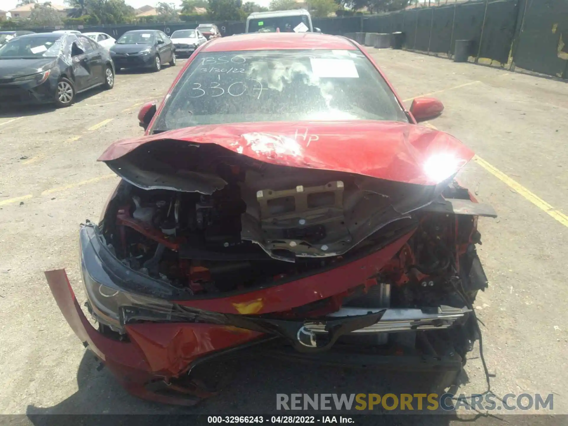 6 Photograph of a damaged car JTND4MBE0M3113307 TOYOTA COROLLA HATCHBACK 2021