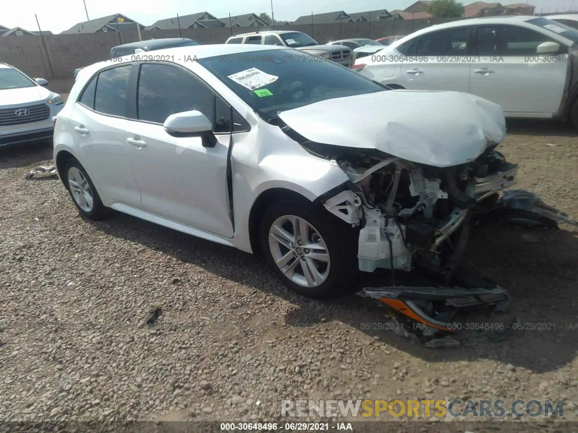 1 Photograph of a damaged car JTND4MBE0M3128941 TOYOTA COROLLA HATCHBACK 2021