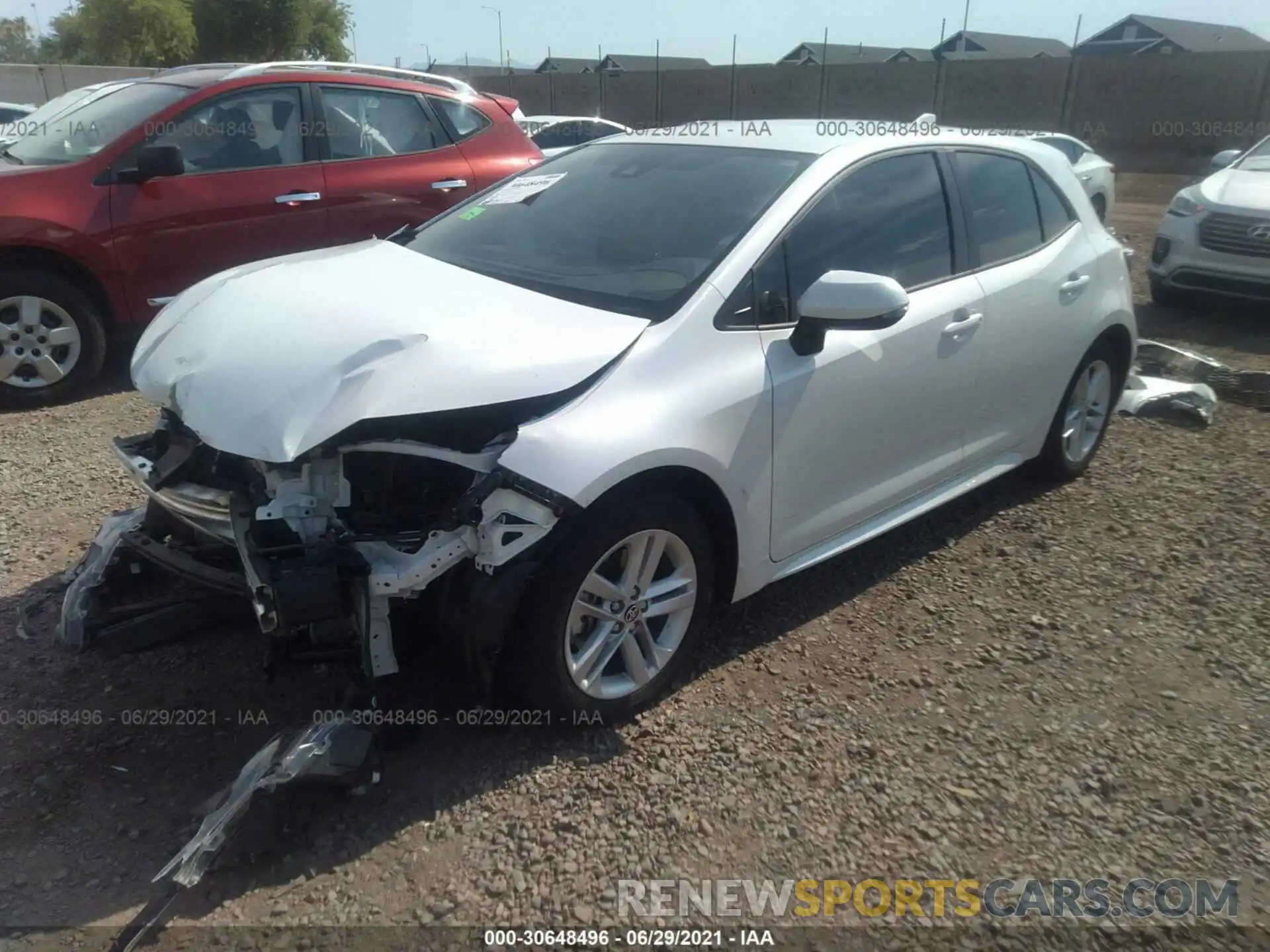 2 Photograph of a damaged car JTND4MBE0M3128941 TOYOTA COROLLA HATCHBACK 2021