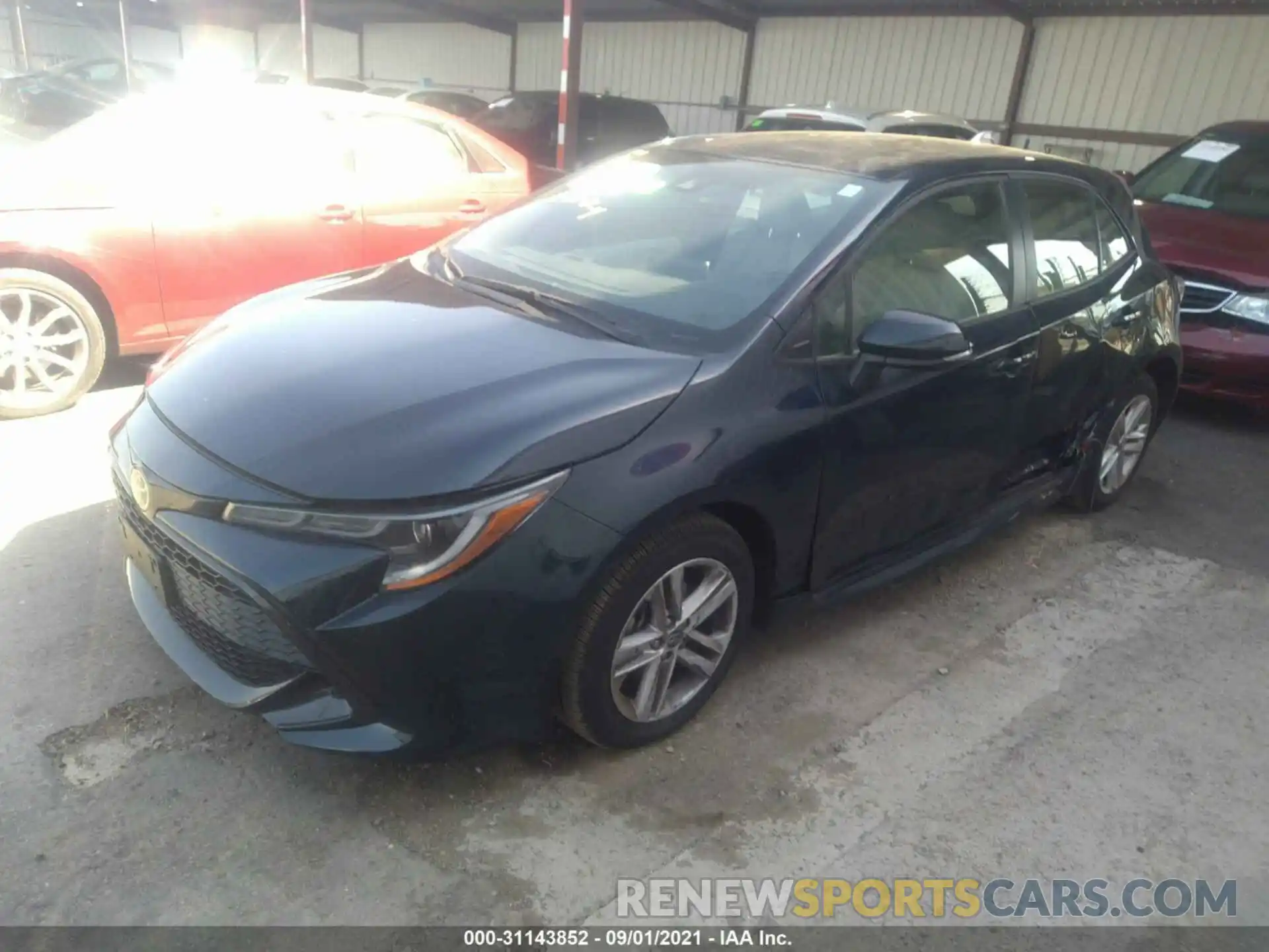 2 Photograph of a damaged car JTND4MBE0M3130169 TOYOTA COROLLA HATCHBACK 2021