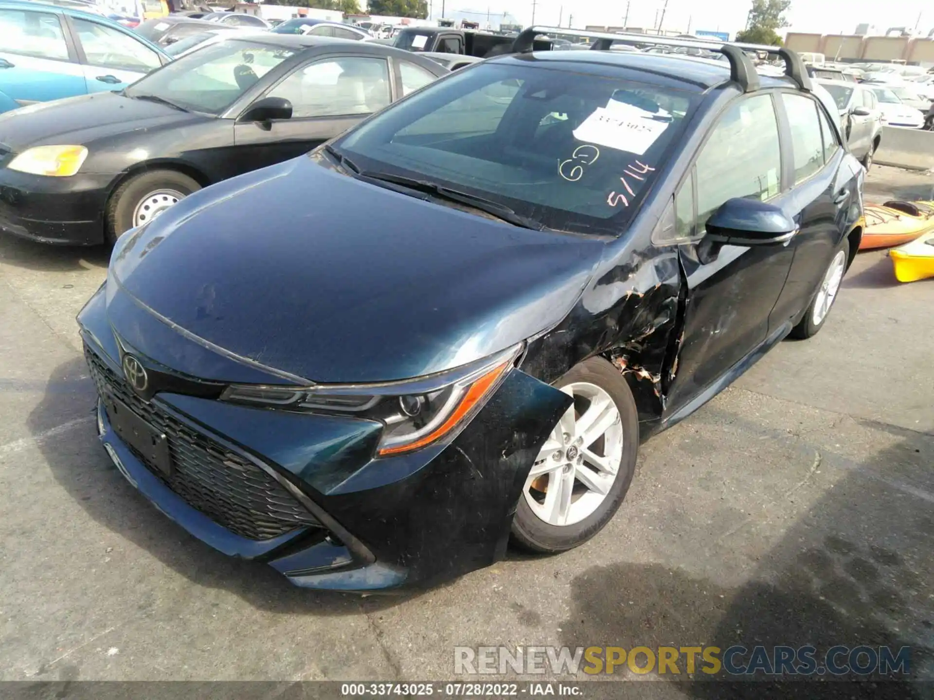 2 Photograph of a damaged car JTND4MBE0M3132228 TOYOTA COROLLA HATCHBACK 2021