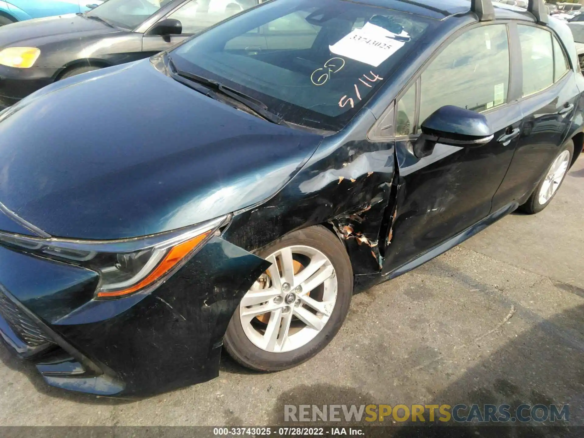 6 Photograph of a damaged car JTND4MBE0M3132228 TOYOTA COROLLA HATCHBACK 2021