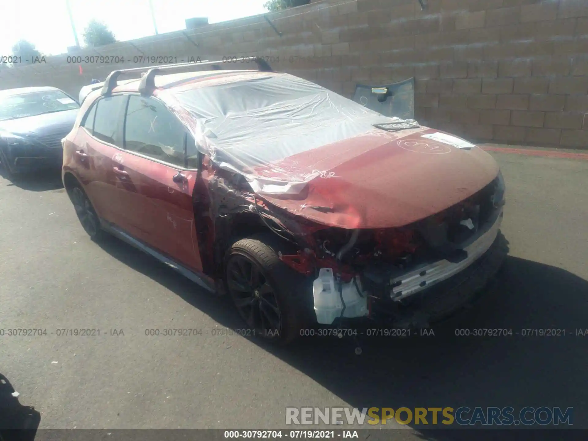 1 Photograph of a damaged car JTND4MBE1M3107225 TOYOTA COROLLA HATCHBACK 2021