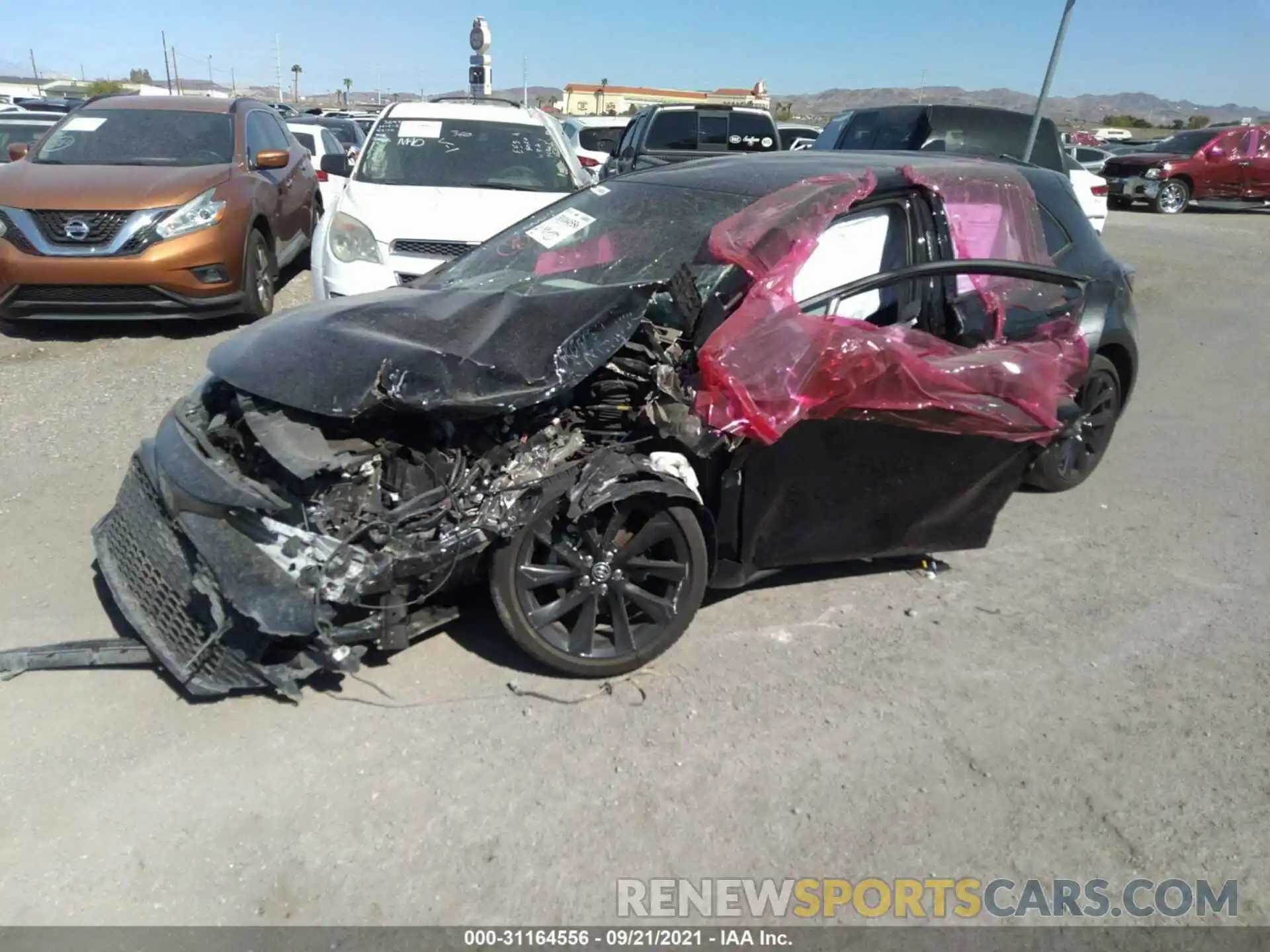 2 Photograph of a damaged car JTND4MBE1M3110996 TOYOTA COROLLA HATCHBACK 2021