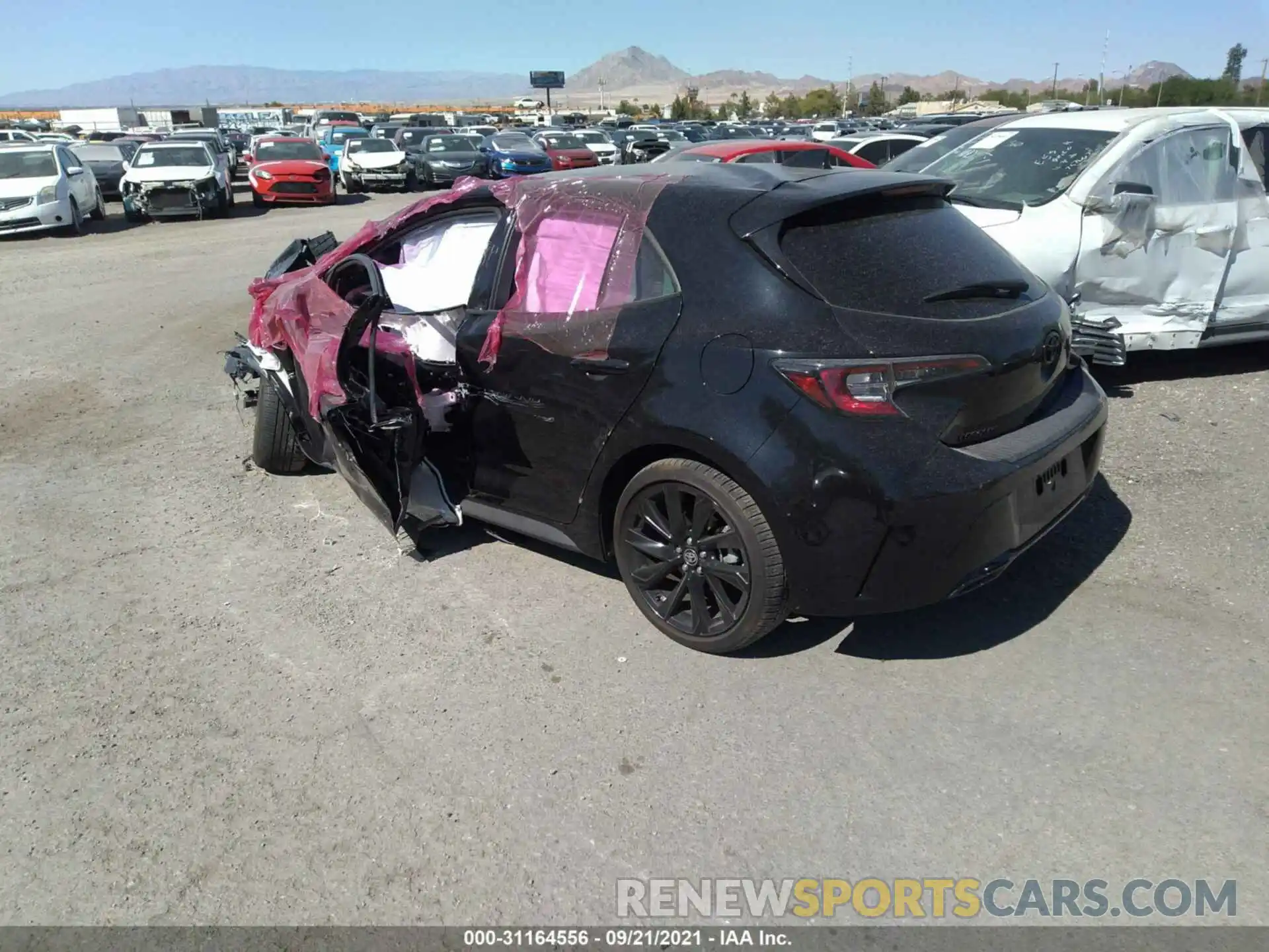 3 Photograph of a damaged car JTND4MBE1M3110996 TOYOTA COROLLA HATCHBACK 2021