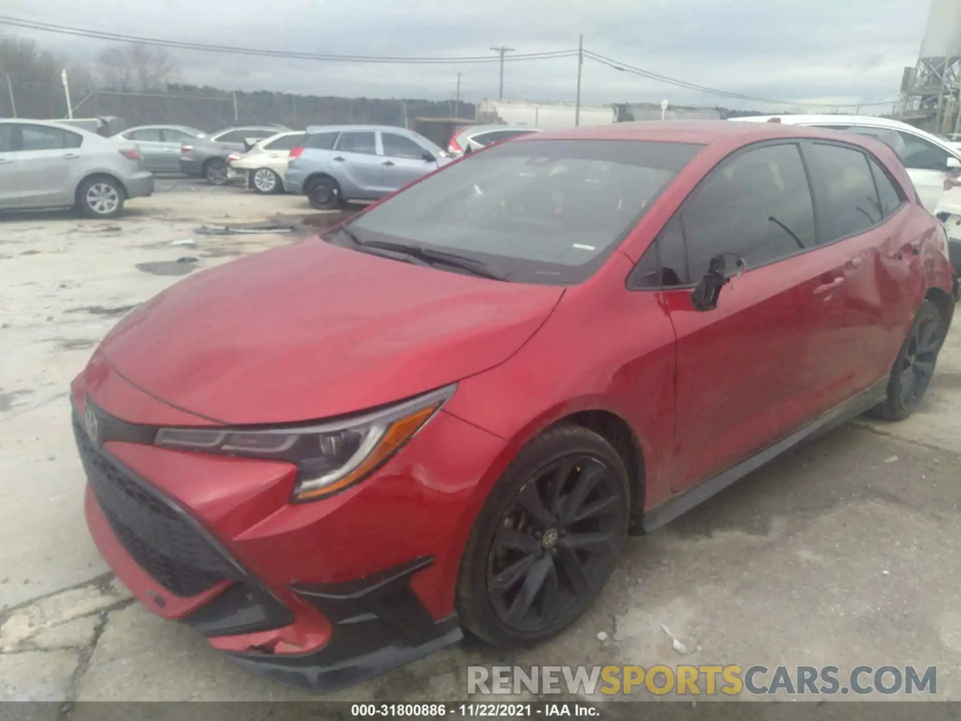 2 Photograph of a damaged car JTND4MBE1M3115356 TOYOTA COROLLA HATCHBACK 2021