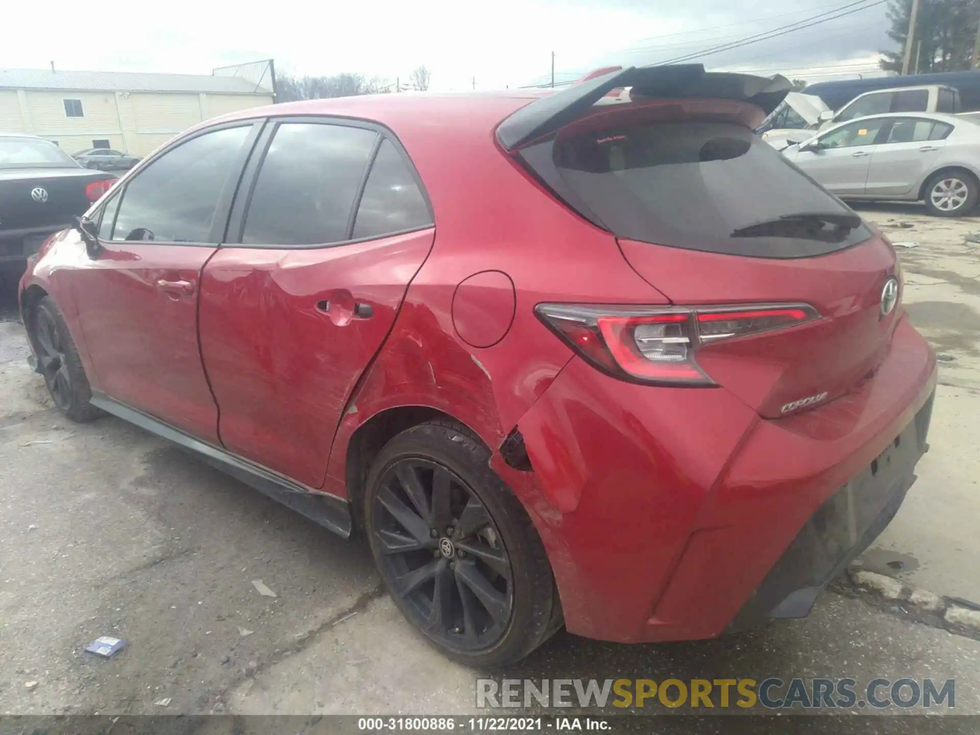 3 Photograph of a damaged car JTND4MBE1M3115356 TOYOTA COROLLA HATCHBACK 2021