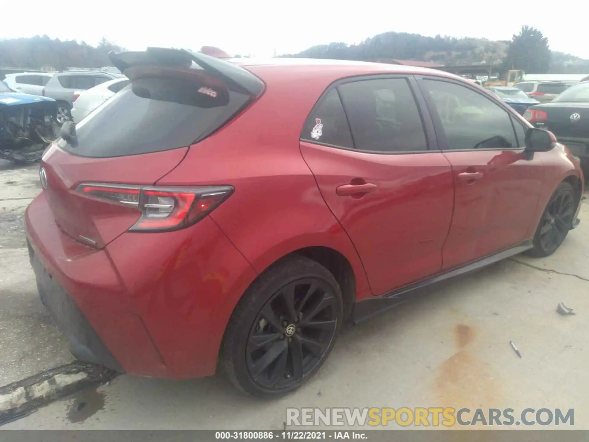 4 Photograph of a damaged car JTND4MBE1M3115356 TOYOTA COROLLA HATCHBACK 2021