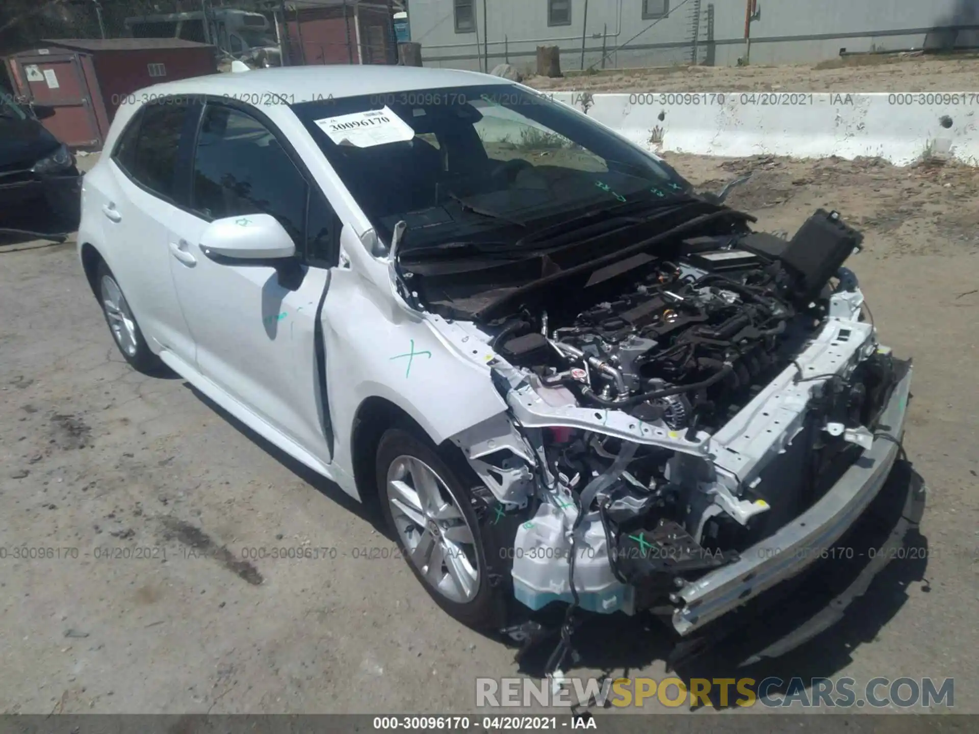 1 Photograph of a damaged car JTND4MBE1M3119200 TOYOTA COROLLA HATCHBACK 2021