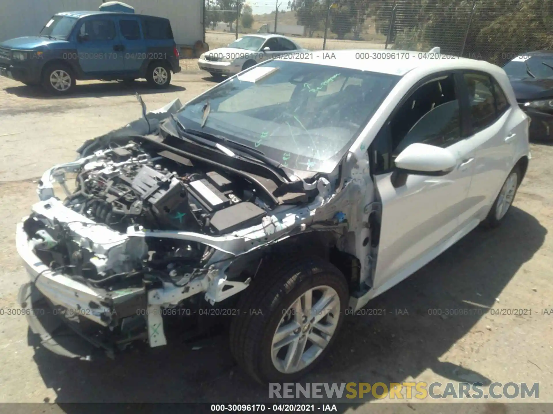 2 Photograph of a damaged car JTND4MBE1M3119200 TOYOTA COROLLA HATCHBACK 2021