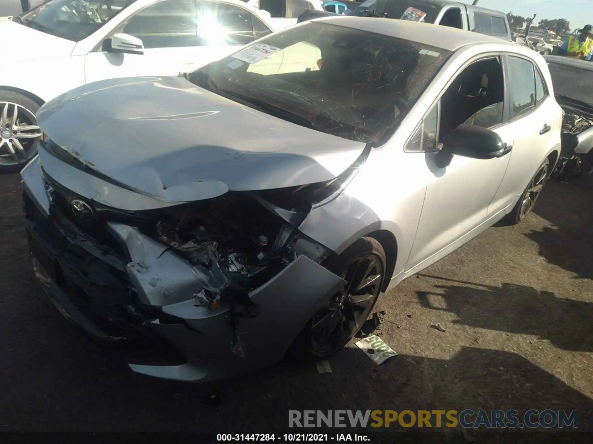 2 Photograph of a damaged car JTND4MBE1M3132383 TOYOTA COROLLA HATCHBACK 2021