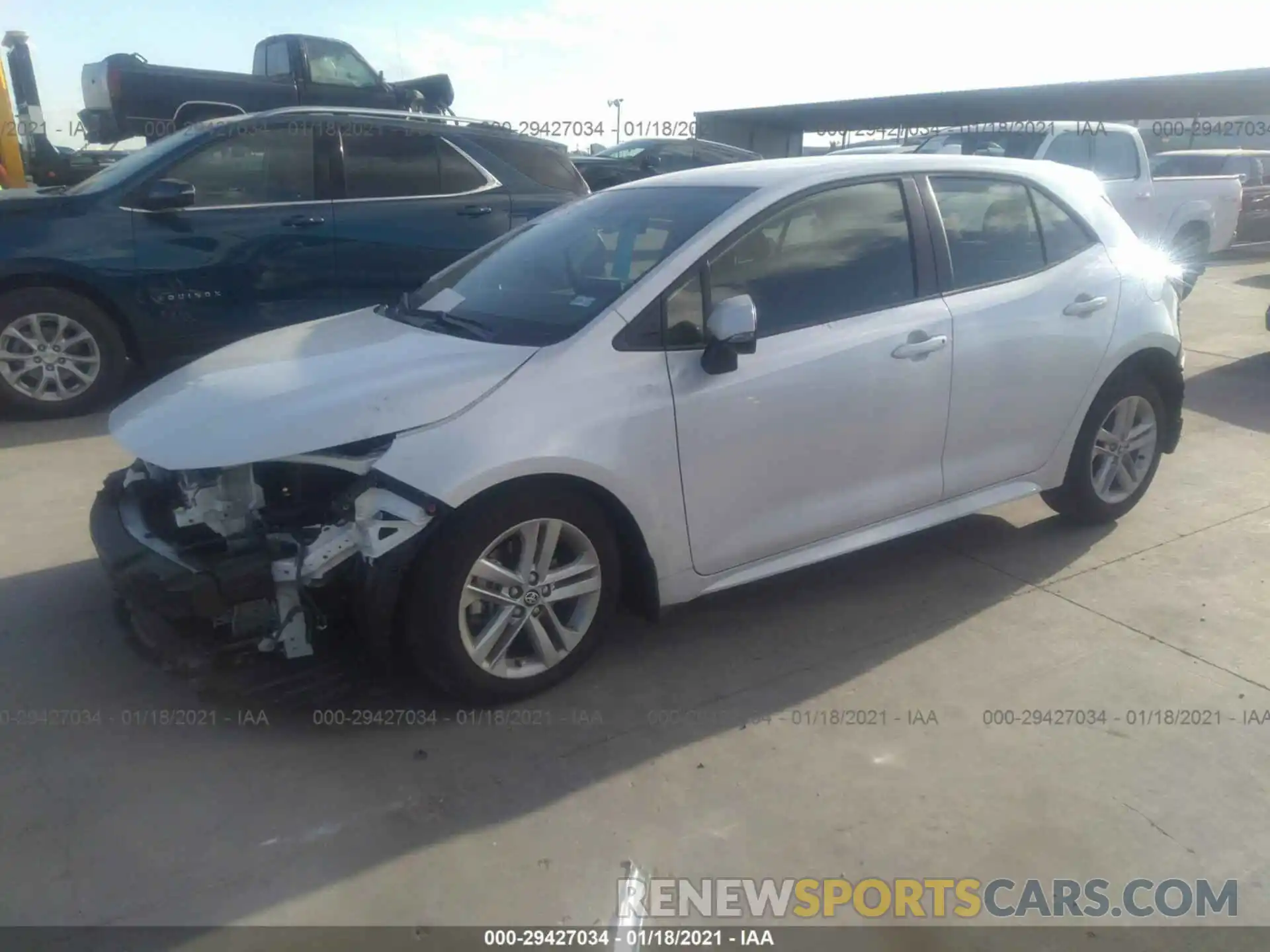 2 Photograph of a damaged car JTND4MBE2M3108397 TOYOTA COROLLA HATCHBACK 2021