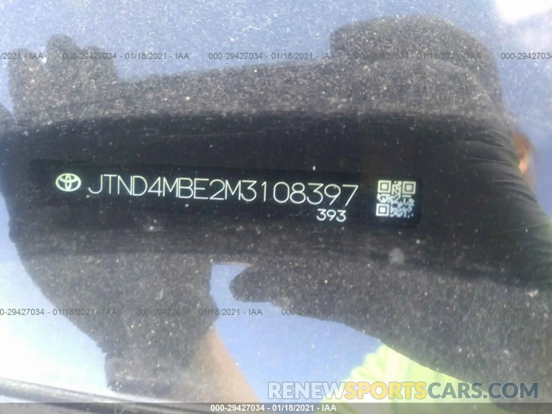9 Photograph of a damaged car JTND4MBE2M3108397 TOYOTA COROLLA HATCHBACK 2021