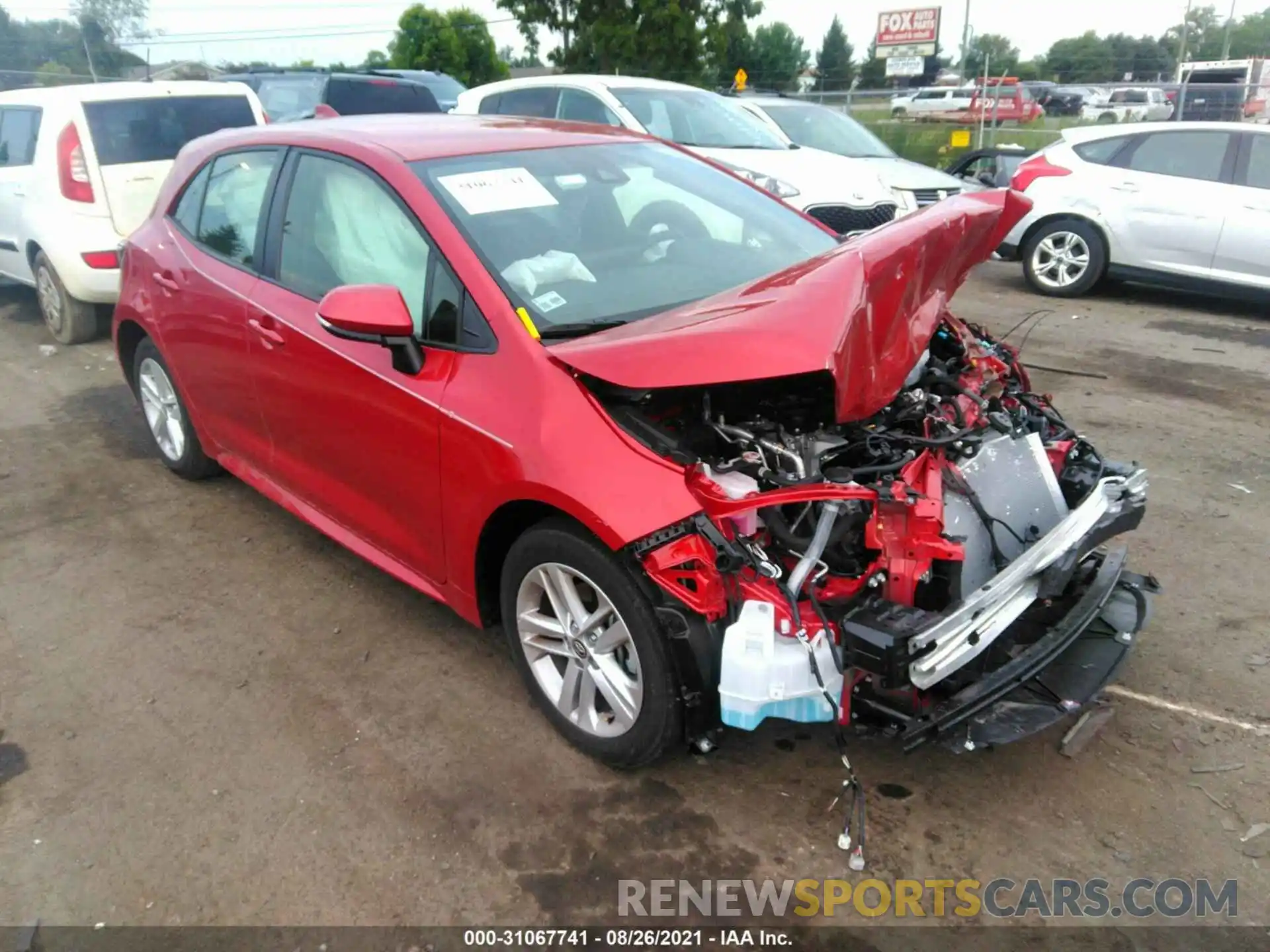 1 Photograph of a damaged car JTND4MBE2M3119593 TOYOTA COROLLA HATCHBACK 2021