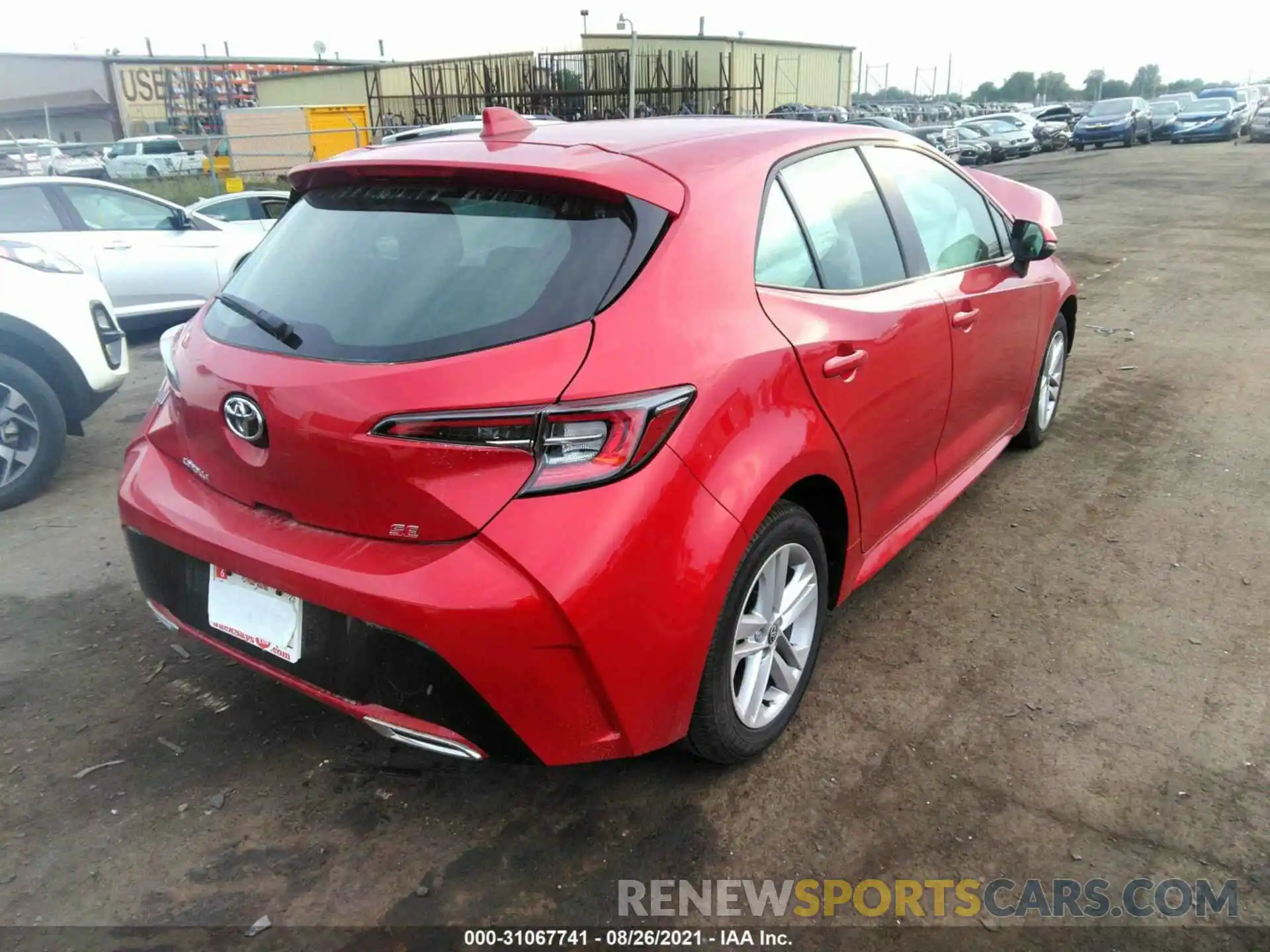 4 Photograph of a damaged car JTND4MBE2M3119593 TOYOTA COROLLA HATCHBACK 2021