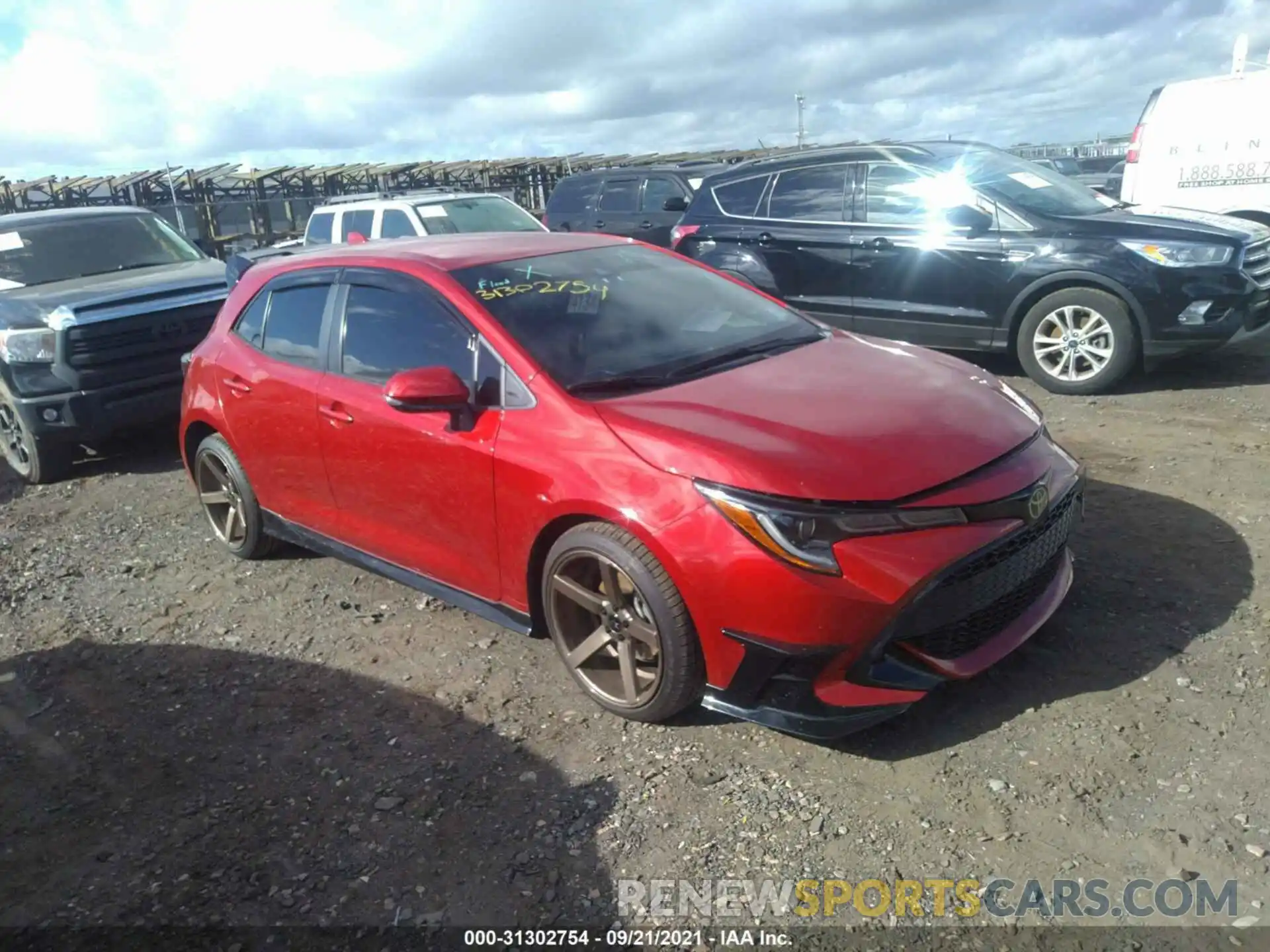 1 Photograph of a damaged car JTND4MBE3M3106304 TOYOTA COROLLA HATCHBACK 2021