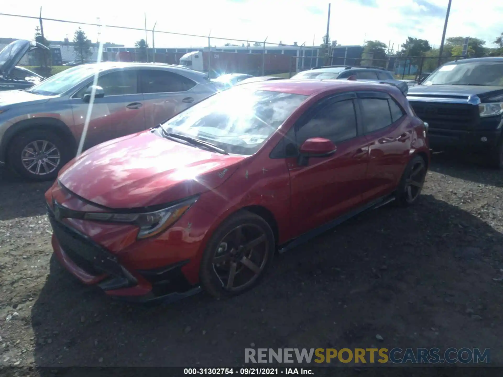 2 Photograph of a damaged car JTND4MBE3M3106304 TOYOTA COROLLA HATCHBACK 2021