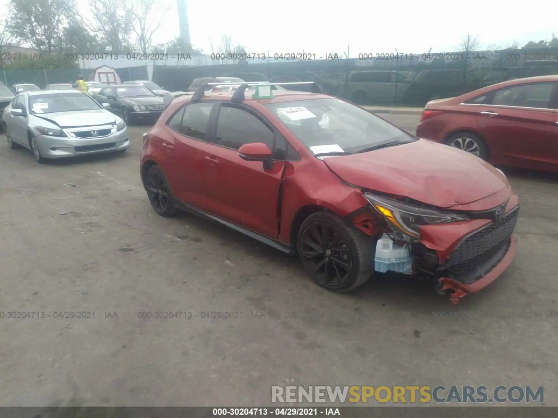 1 Photograph of a damaged car JTND4MBE3M3108859 TOYOTA COROLLA HATCHBACK 2021