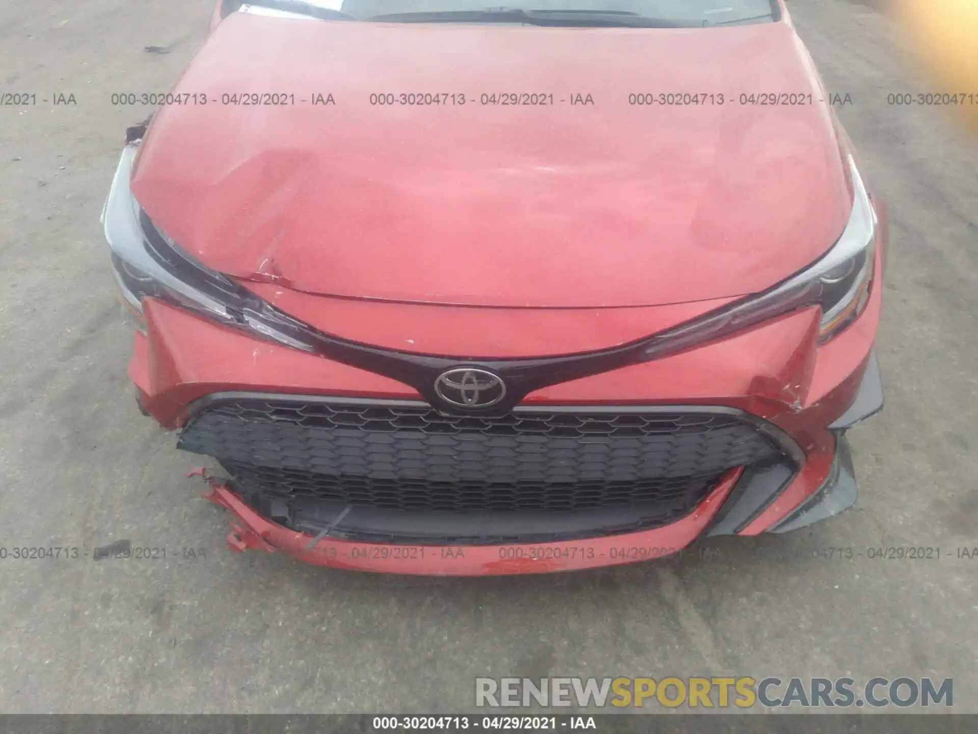 6 Photograph of a damaged car JTND4MBE3M3108859 TOYOTA COROLLA HATCHBACK 2021