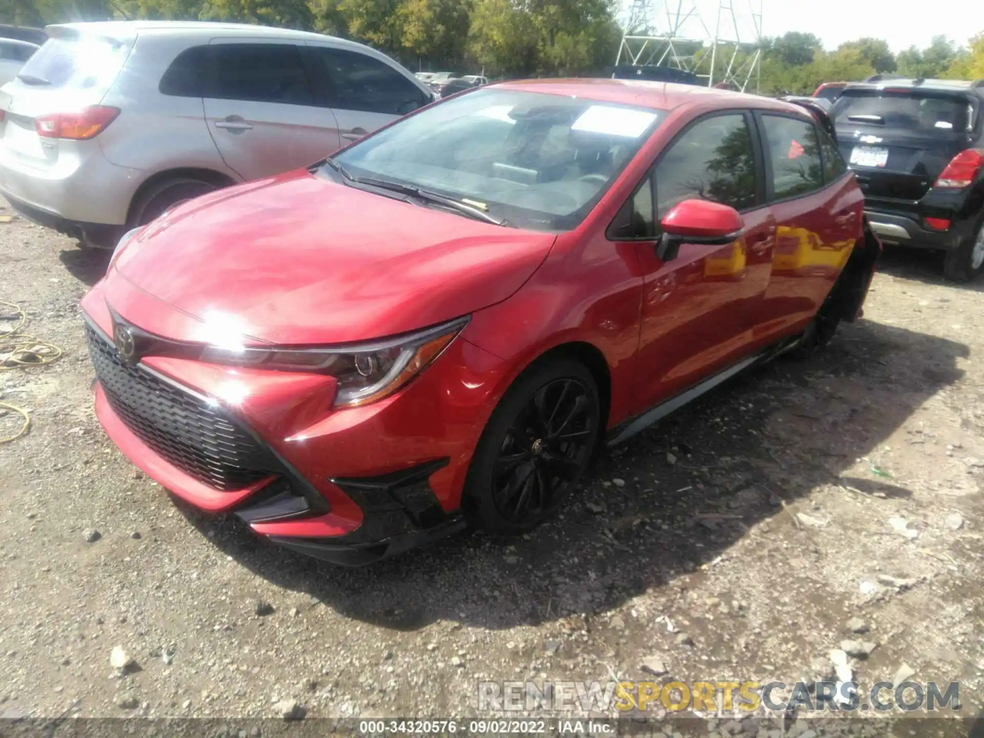 2 Photograph of a damaged car JTND4MBE3M3108991 TOYOTA COROLLA HATCHBACK 2021