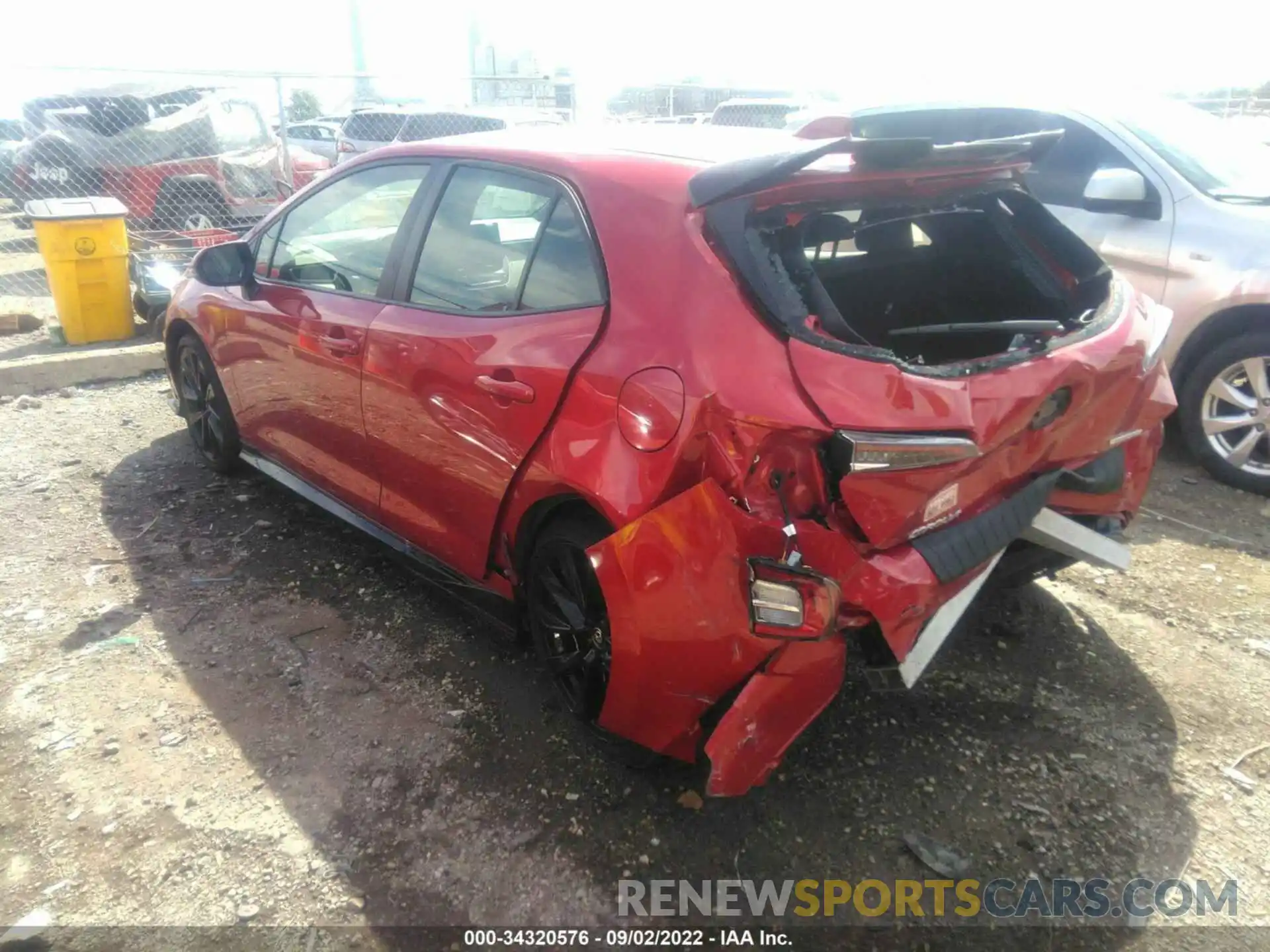 3 Photograph of a damaged car JTND4MBE3M3108991 TOYOTA COROLLA HATCHBACK 2021