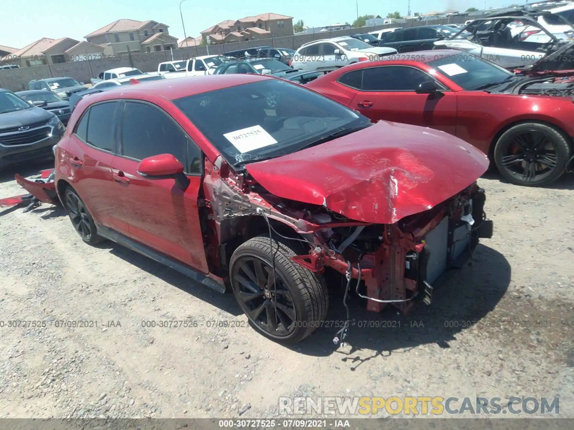 1 Photograph of a damaged car JTND4MBE3M3113141 TOYOTA COROLLA HATCHBACK 2021