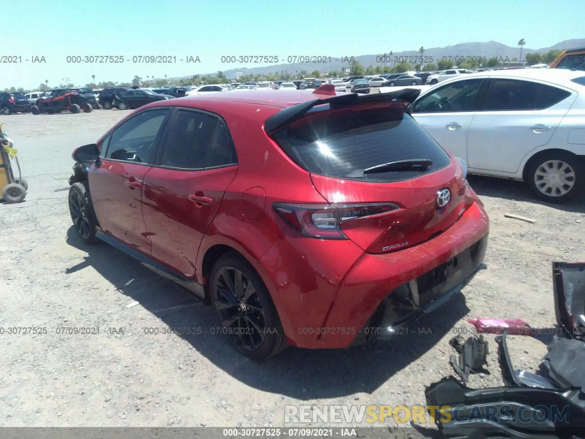 3 Photograph of a damaged car JTND4MBE3M3113141 TOYOTA COROLLA HATCHBACK 2021