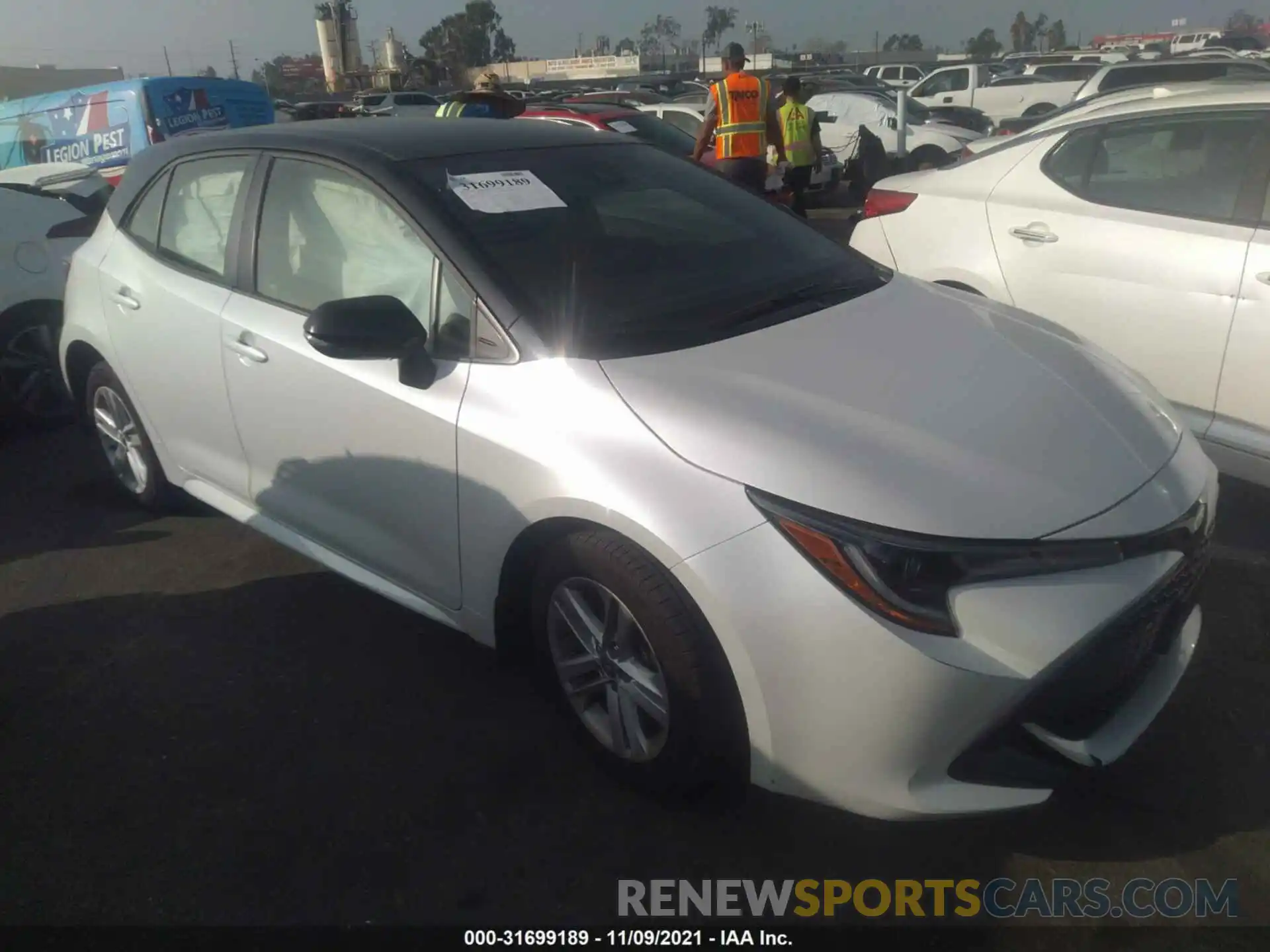 1 Photograph of a damaged car JTND4MBE3M3123054 TOYOTA COROLLA HATCHBACK 2021