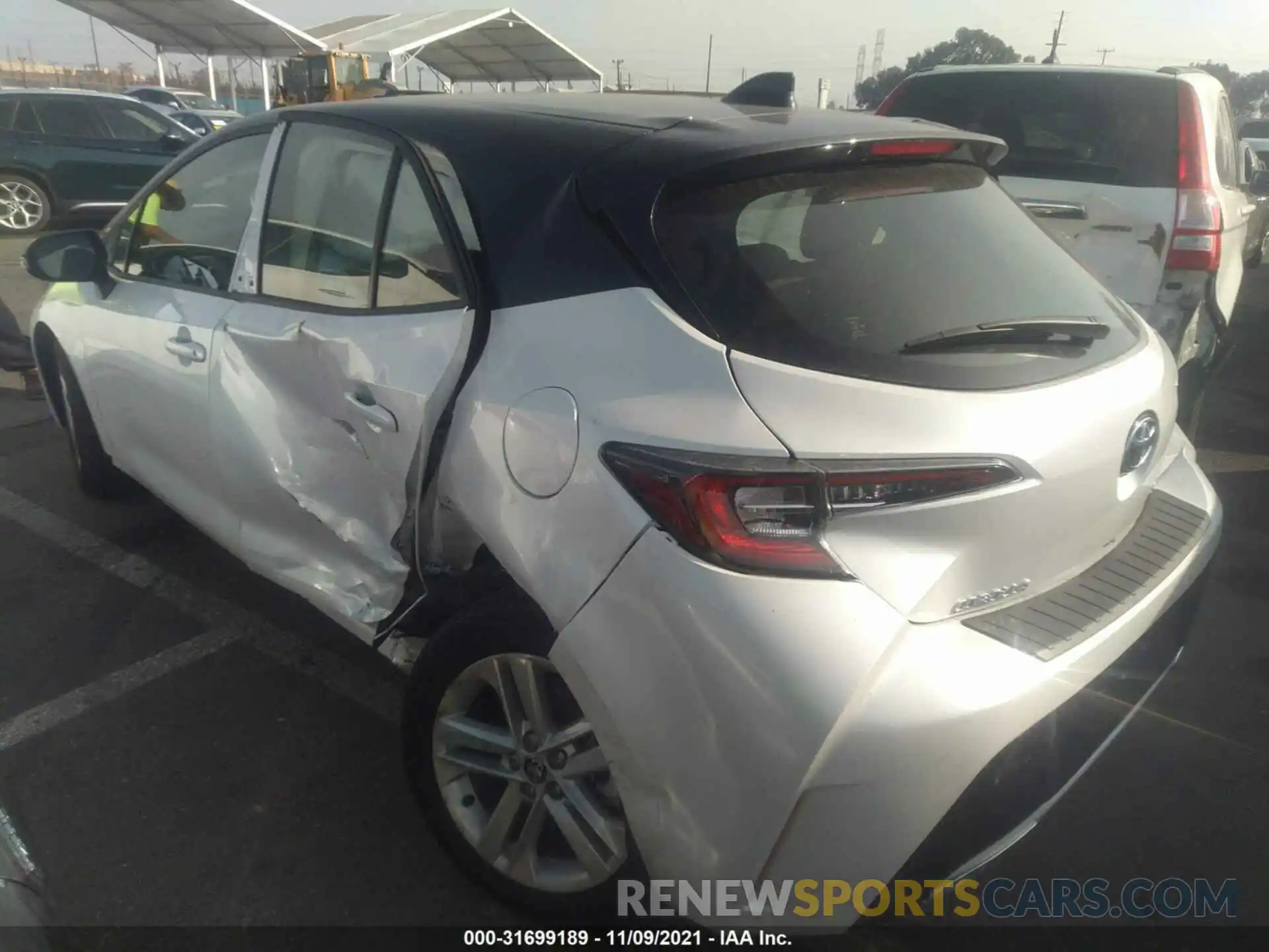 3 Photograph of a damaged car JTND4MBE3M3123054 TOYOTA COROLLA HATCHBACK 2021