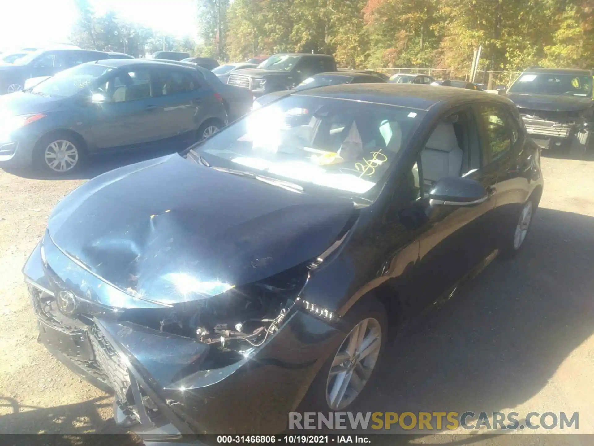 2 Photograph of a damaged car JTND4MBE3M3131445 TOYOTA COROLLA HATCHBACK 2021