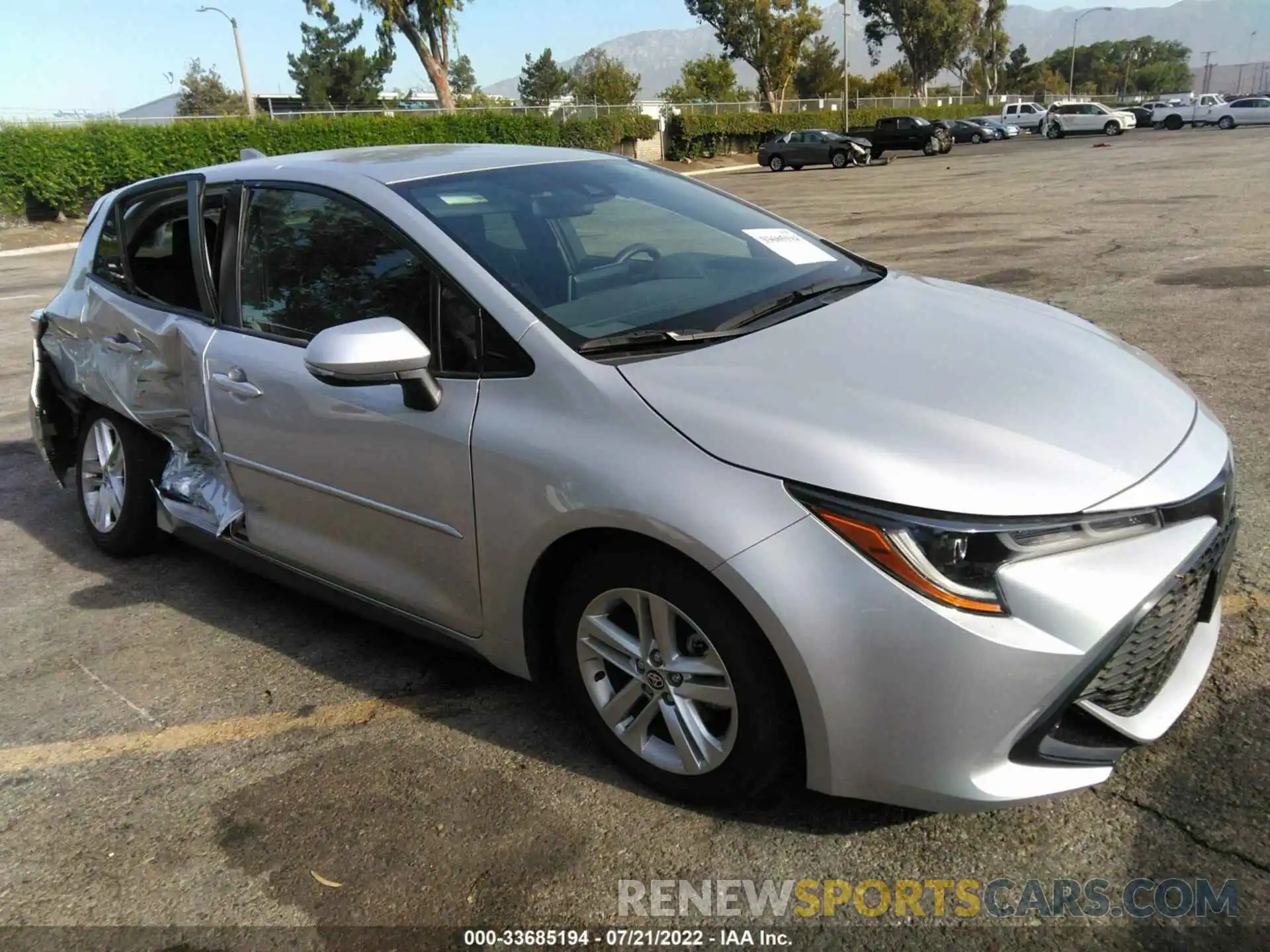 1 Photograph of a damaged car JTND4MBE3M3136130 TOYOTA COROLLA HATCHBACK 2021