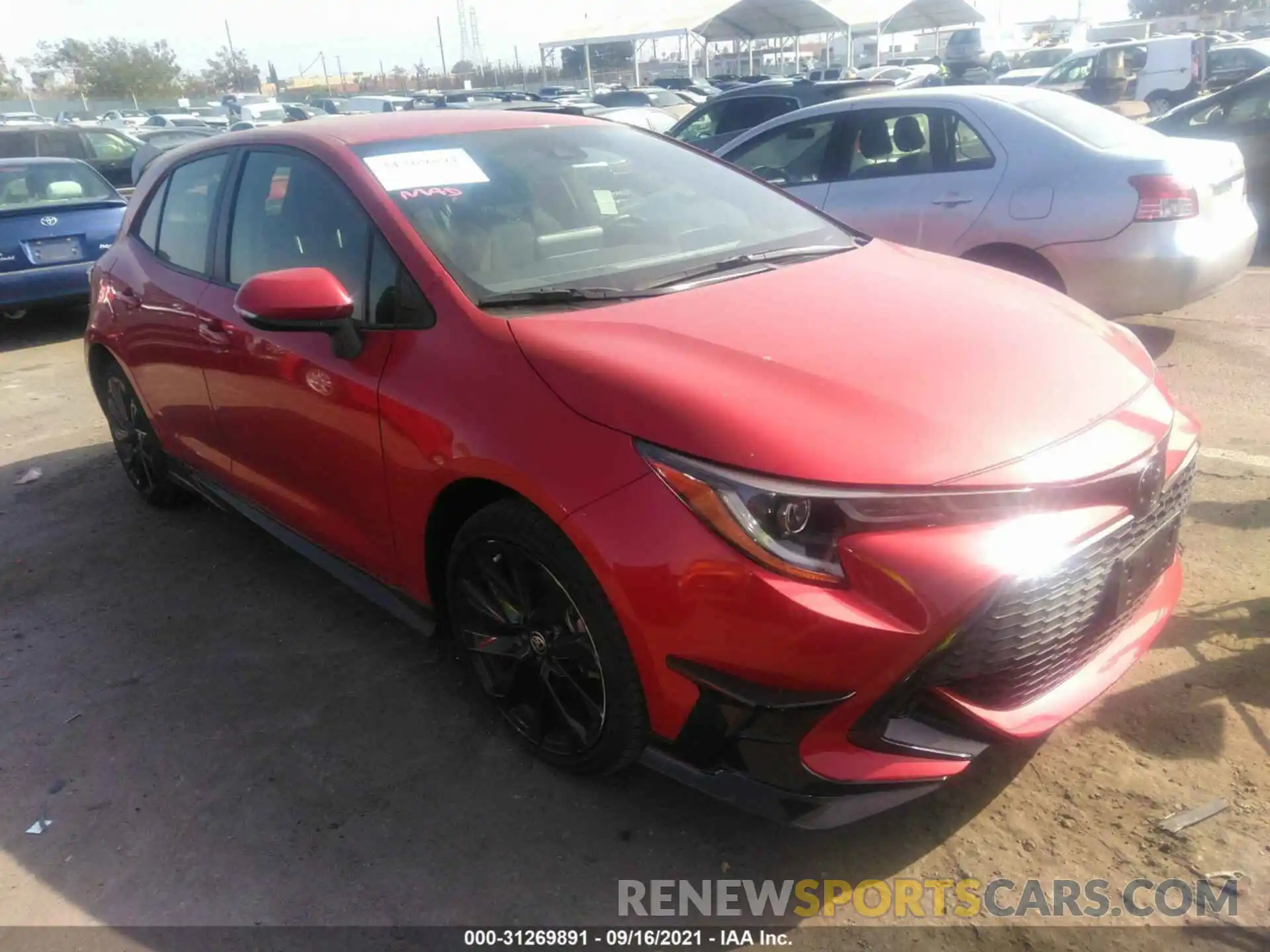 1 Photograph of a damaged car JTND4MBE4M3114539 TOYOTA COROLLA HATCHBACK 2021