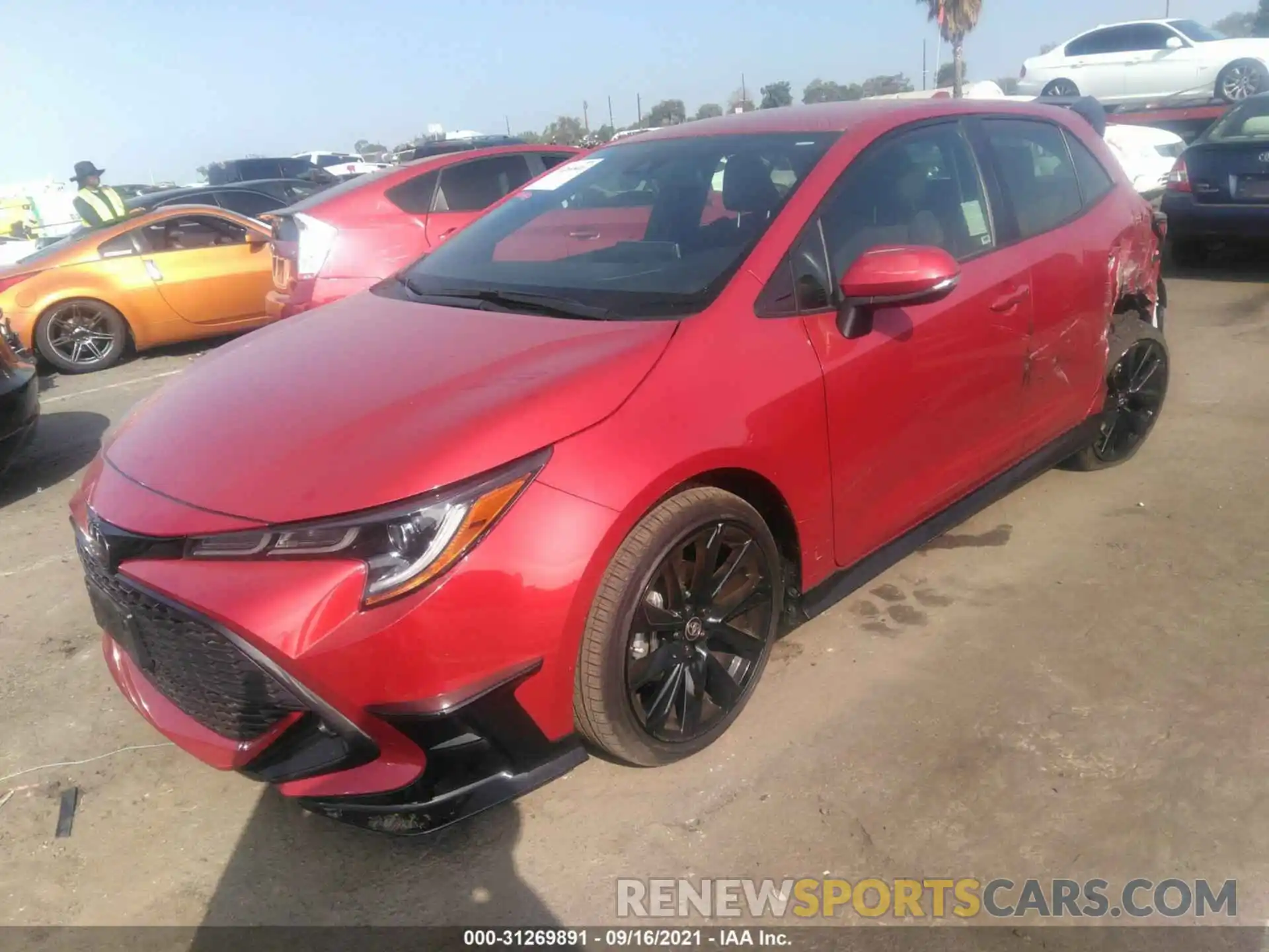 2 Photograph of a damaged car JTND4MBE4M3114539 TOYOTA COROLLA HATCHBACK 2021