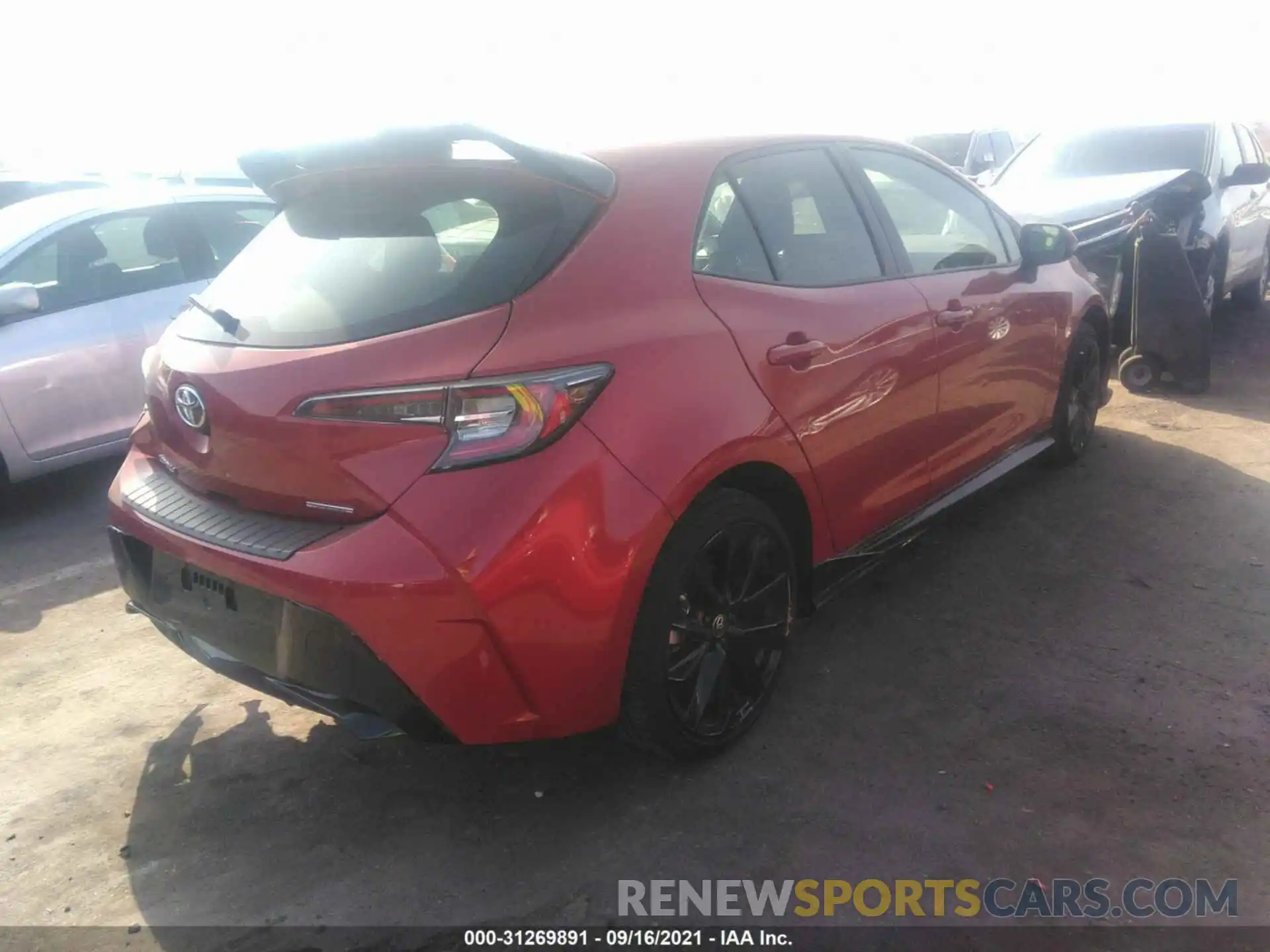 4 Photograph of a damaged car JTND4MBE4M3114539 TOYOTA COROLLA HATCHBACK 2021