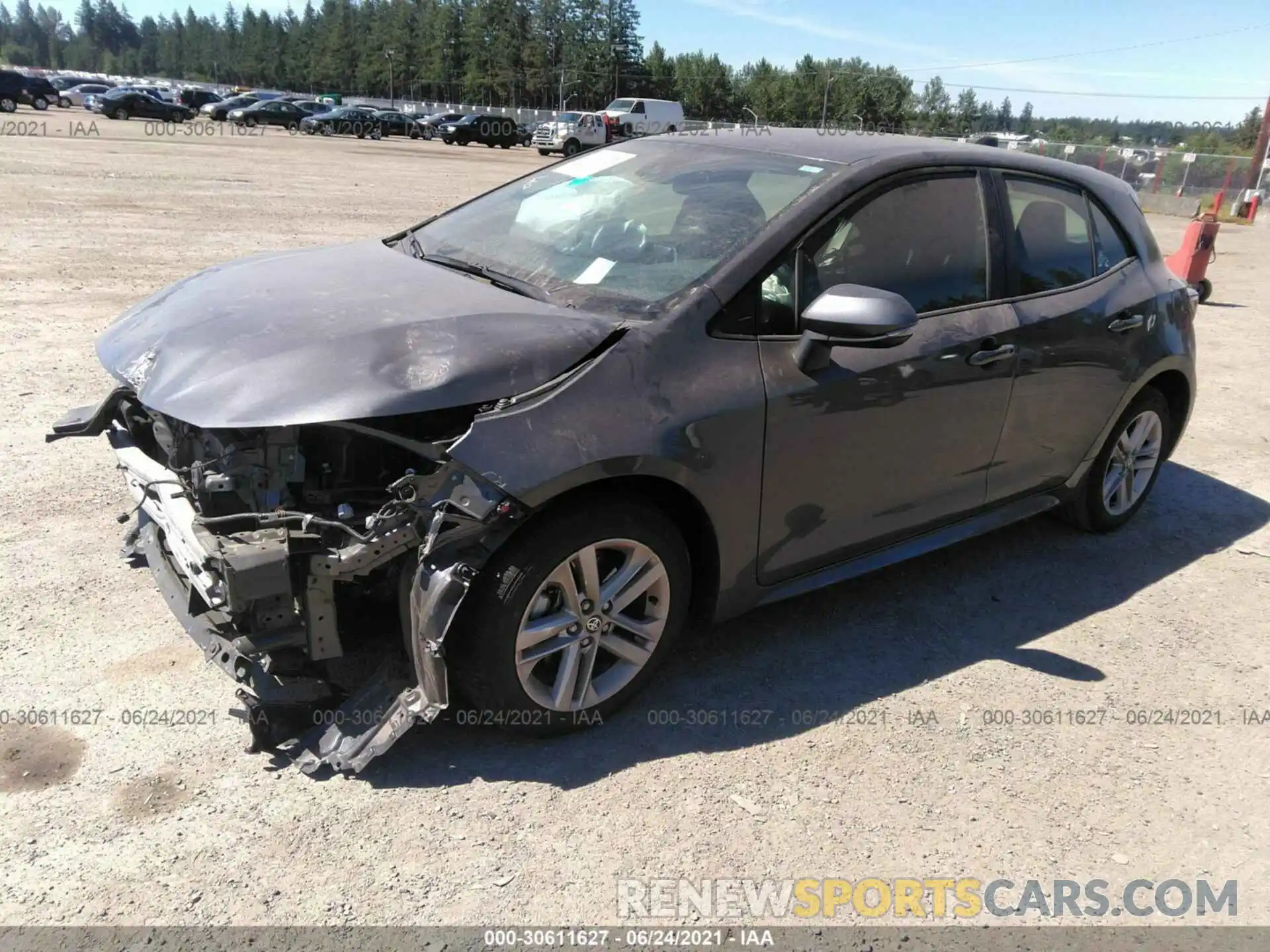 2 Photograph of a damaged car JTND4MBE5M3113786 TOYOTA COROLLA HATCHBACK 2021