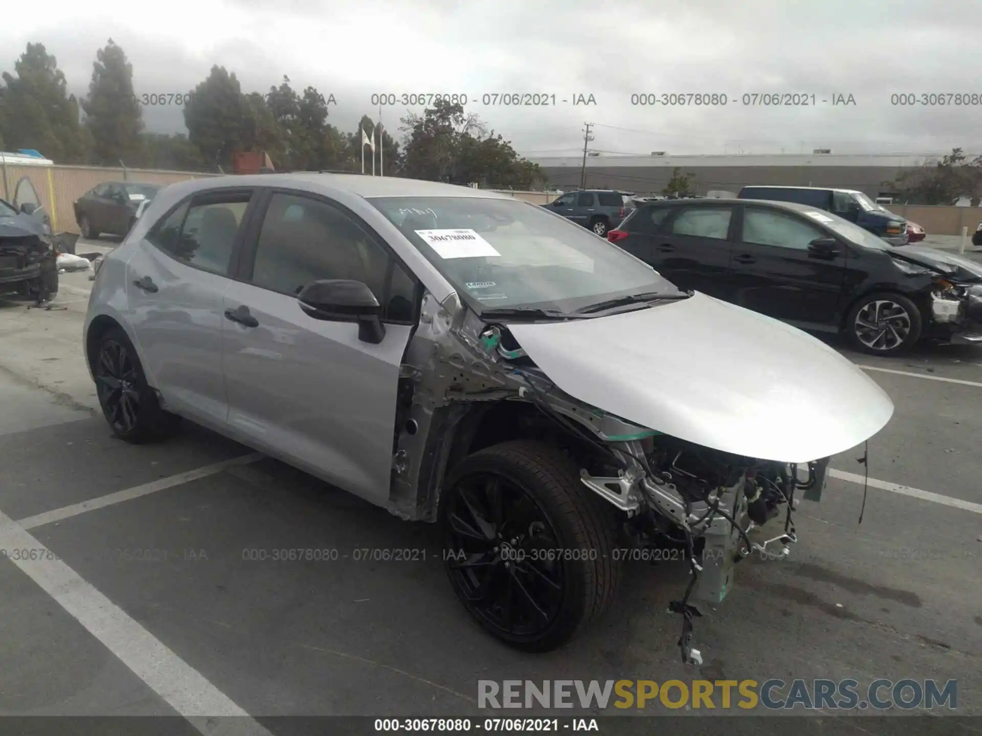 1 Photograph of a damaged car JTND4MBE5M3125114 TOYOTA COROLLA HATCHBACK 2021