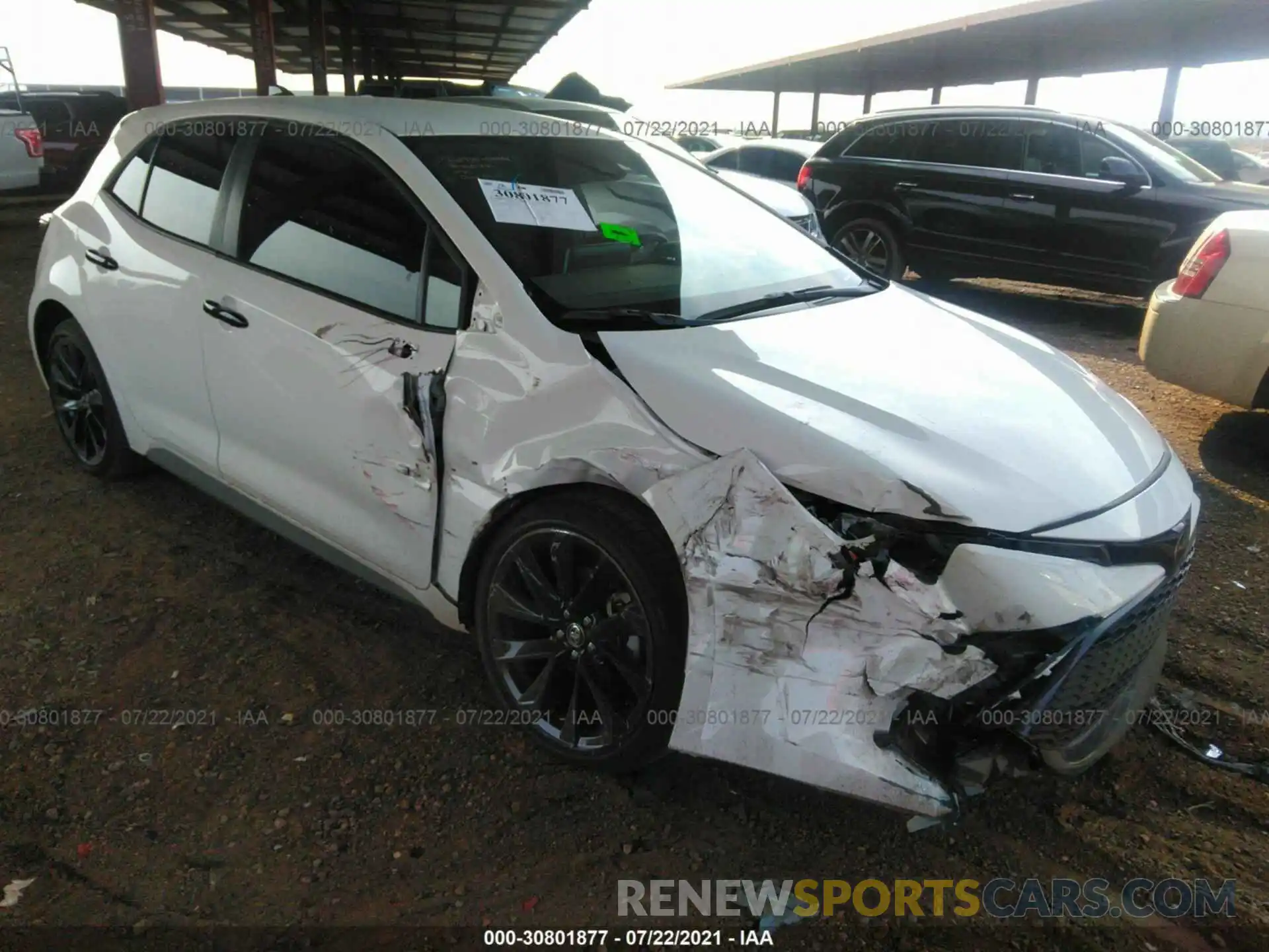 1 Photograph of a damaged car JTND4MBE5M3135884 TOYOTA COROLLA HATCHBACK 2021