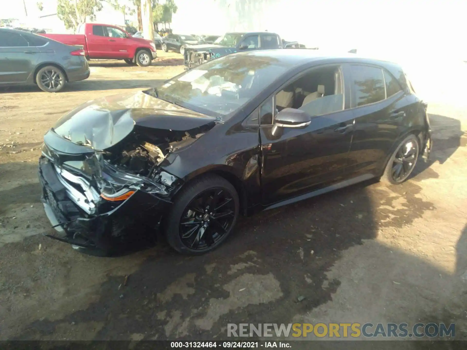 2 Photograph of a damaged car JTND4MBE5M3145184 TOYOTA COROLLA HATCHBACK 2021