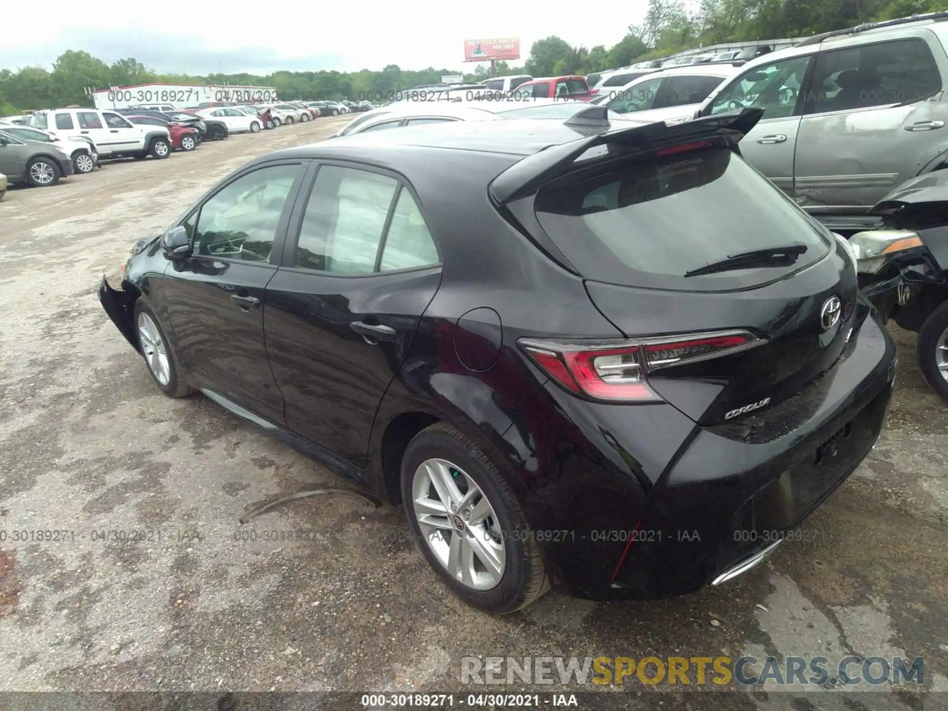 3 Photograph of a damaged car JTND4MBE6M3125977 TOYOTA COROLLA HATCHBACK 2021