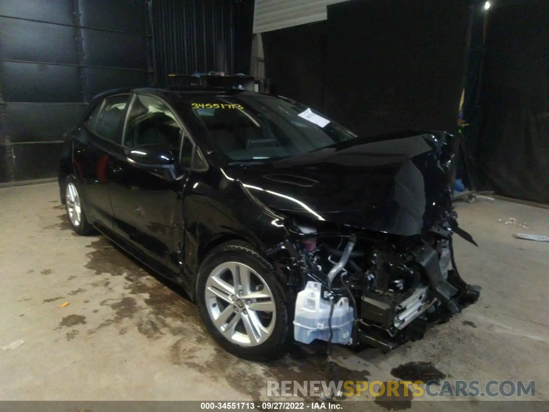 1 Photograph of a damaged car JTND4MBE6M3127499 TOYOTA COROLLA HATCHBACK 2021