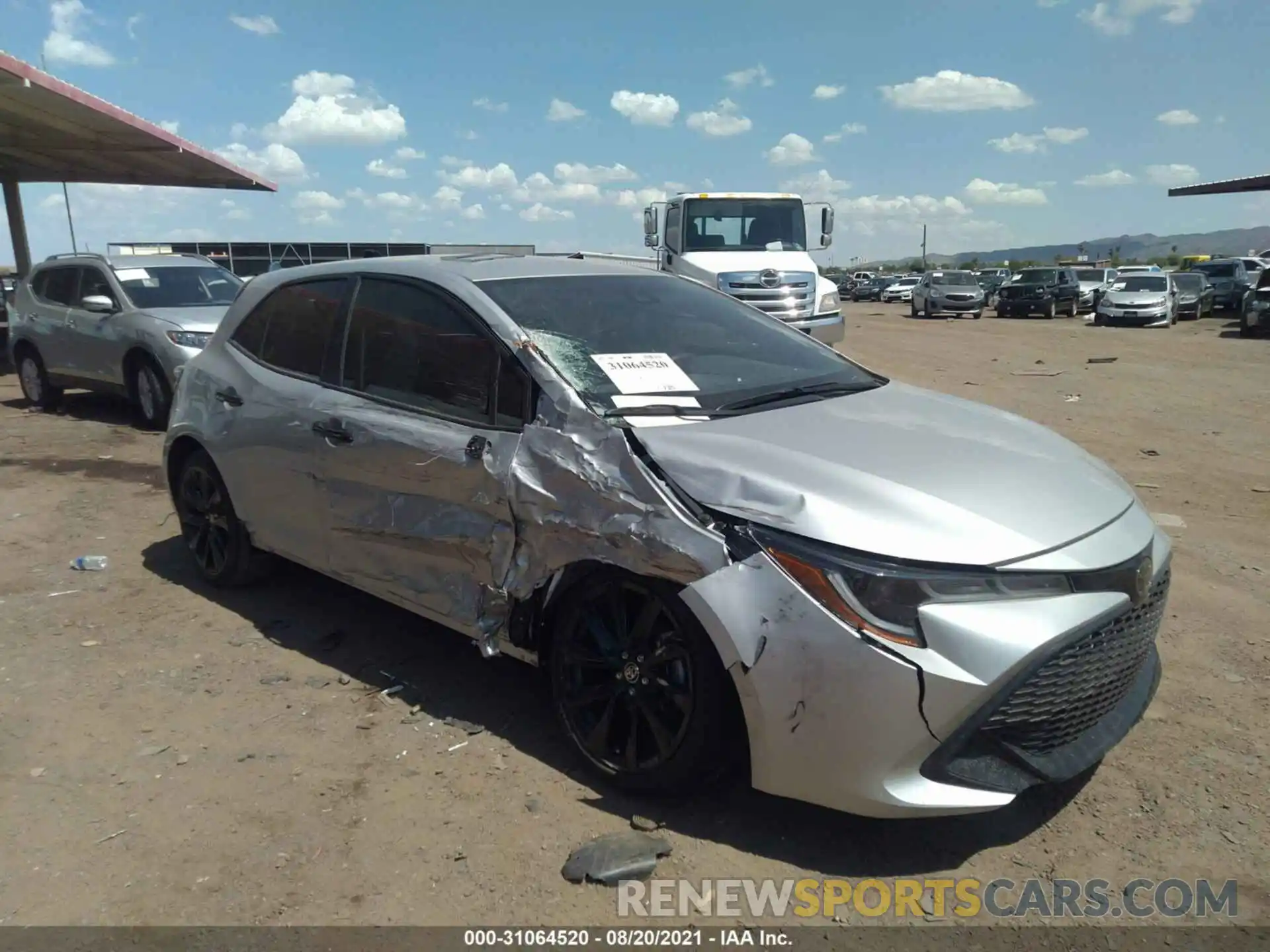 1 Photograph of a damaged car JTND4MBE6M3137126 TOYOTA COROLLA HATCHBACK 2021