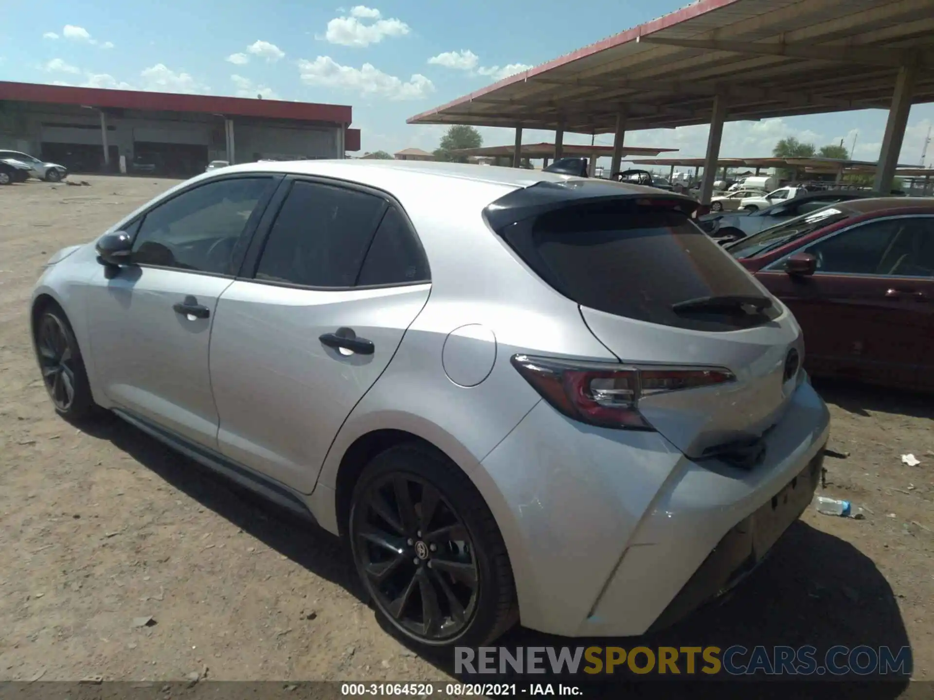 3 Photograph of a damaged car JTND4MBE6M3137126 TOYOTA COROLLA HATCHBACK 2021