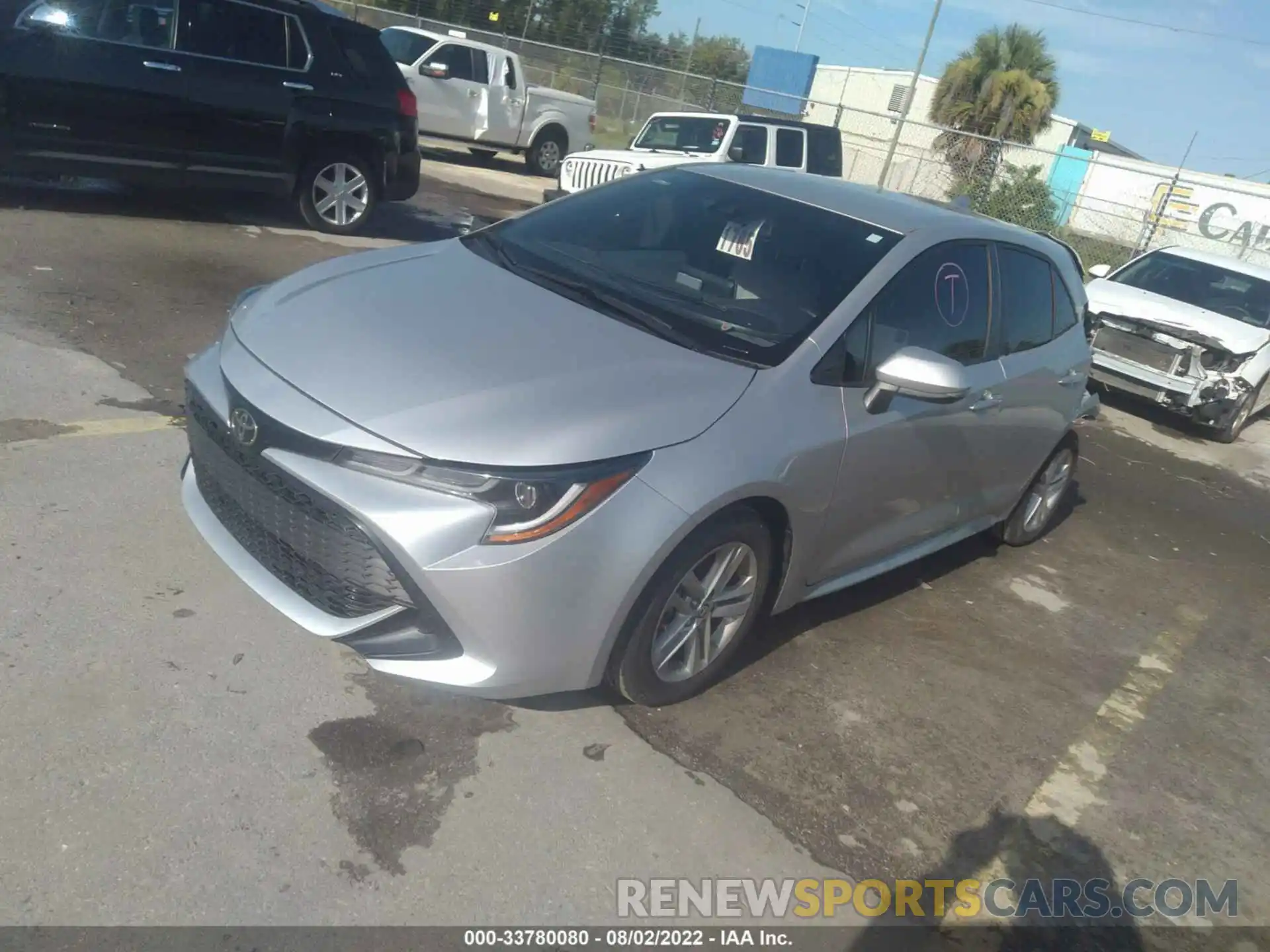 2 Photograph of a damaged car JTND4MBE7M3113496 TOYOTA COROLLA HATCHBACK 2021