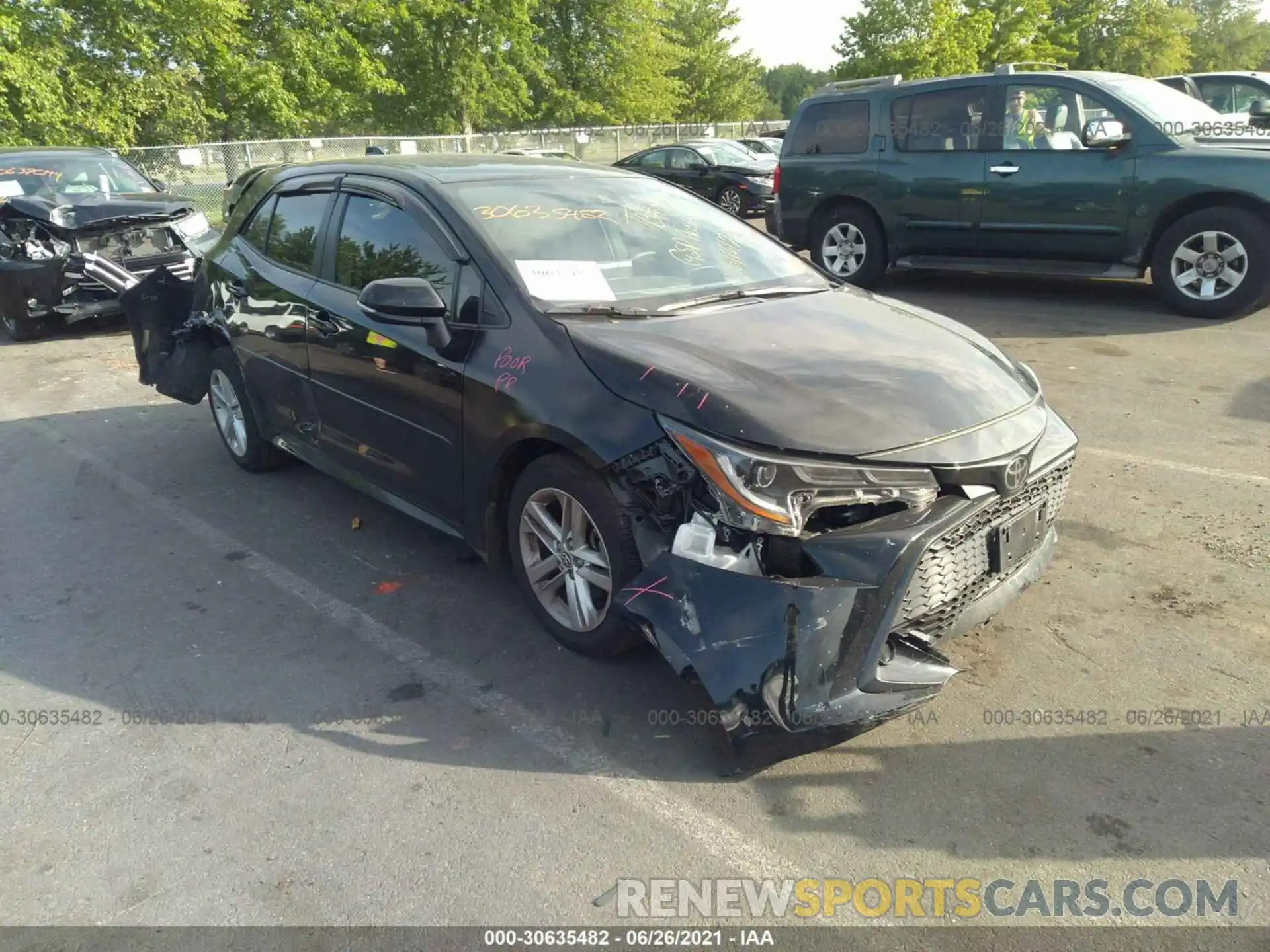 1 Photograph of a damaged car JTND4MBE8M3108534 TOYOTA COROLLA HATCHBACK 2021